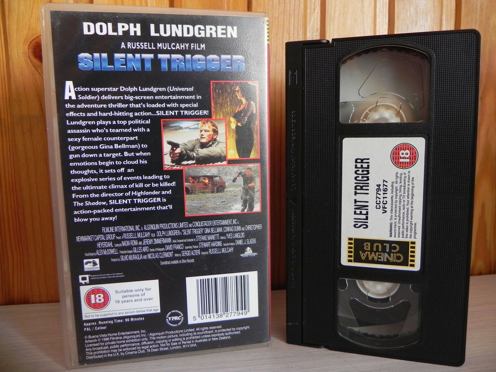 Silent Trigger - Dolph Ludgren - Assassin Action - 1996 Video - Small Box - VHS-