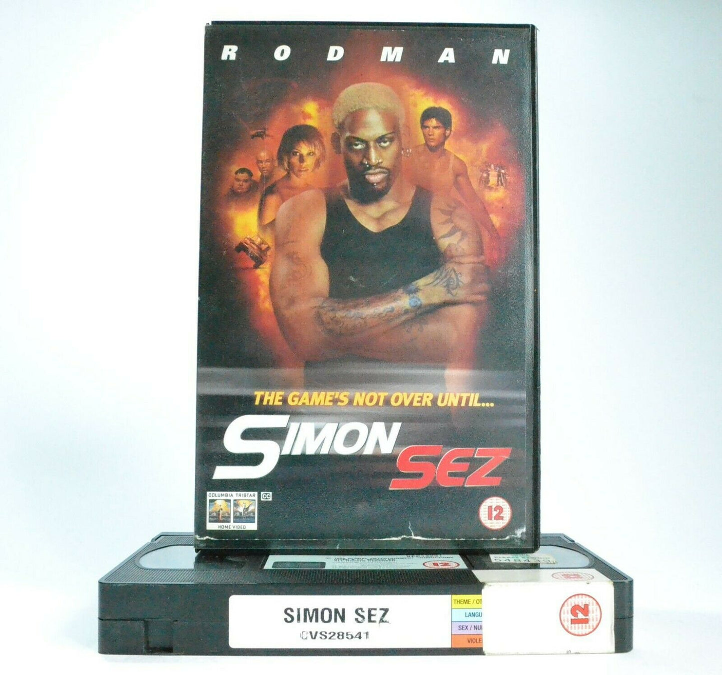 Simon Sez: Columbia (1999) - Action - Large Box - Ex-Rental - D.Rodman - Pal VHS-