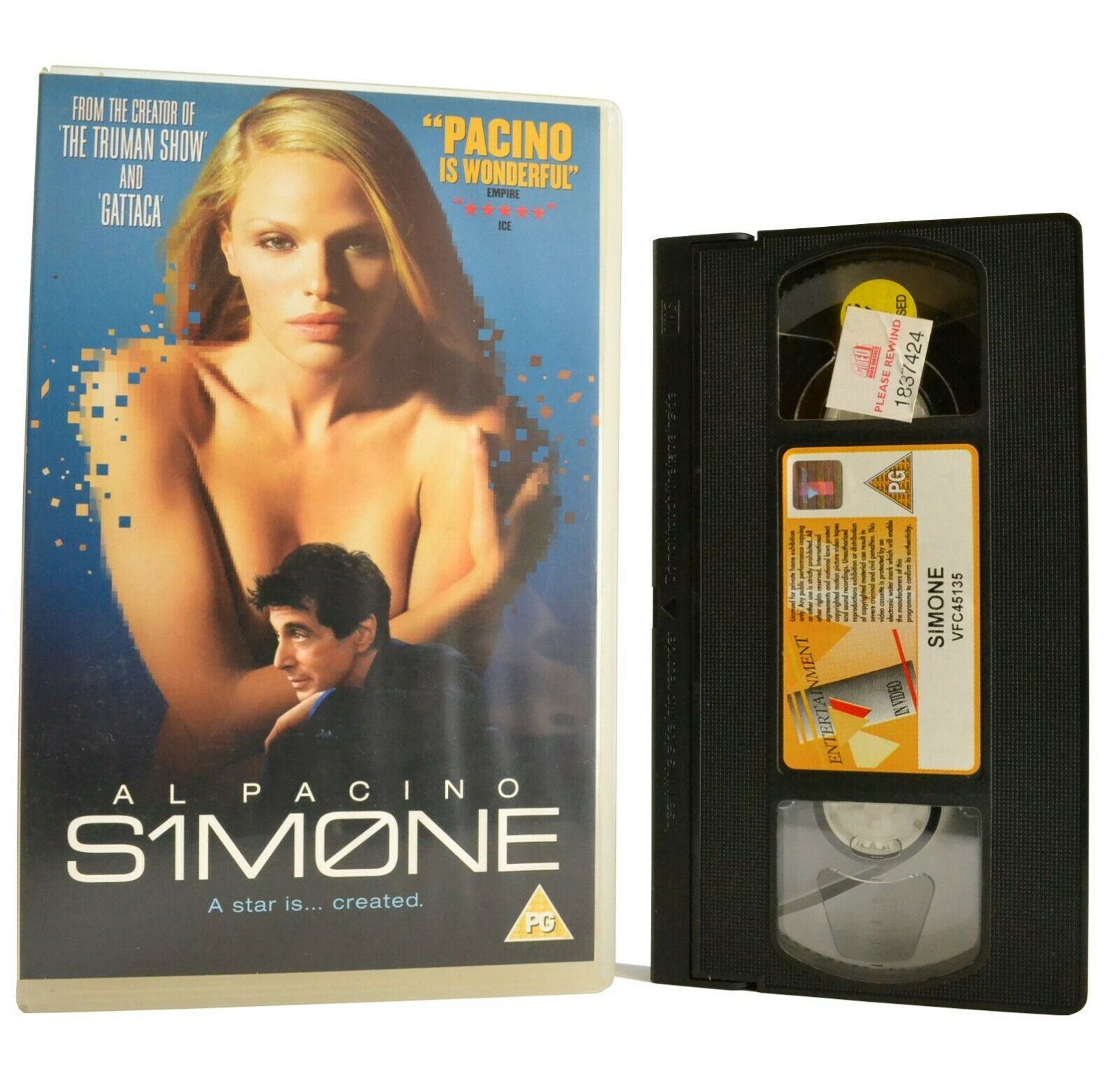 Simone (S1M0NE) - Sci-Fi (2002) - Large Box - Al Pacino/Winona Ryder - Pal VHS-