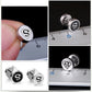 Simple Superman Earrings - 1 Pair Stainless Steel Studs Letter S Round Punk Jewelry for Men Women Gifts-