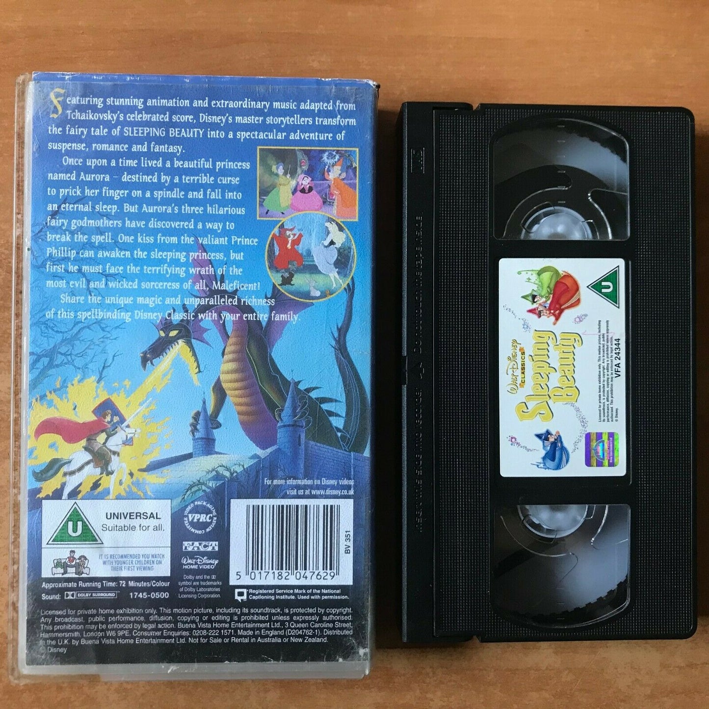 Sleeping Beauty (1959); [16th Disney Animation] Time: 72mins - Children's - VHS-