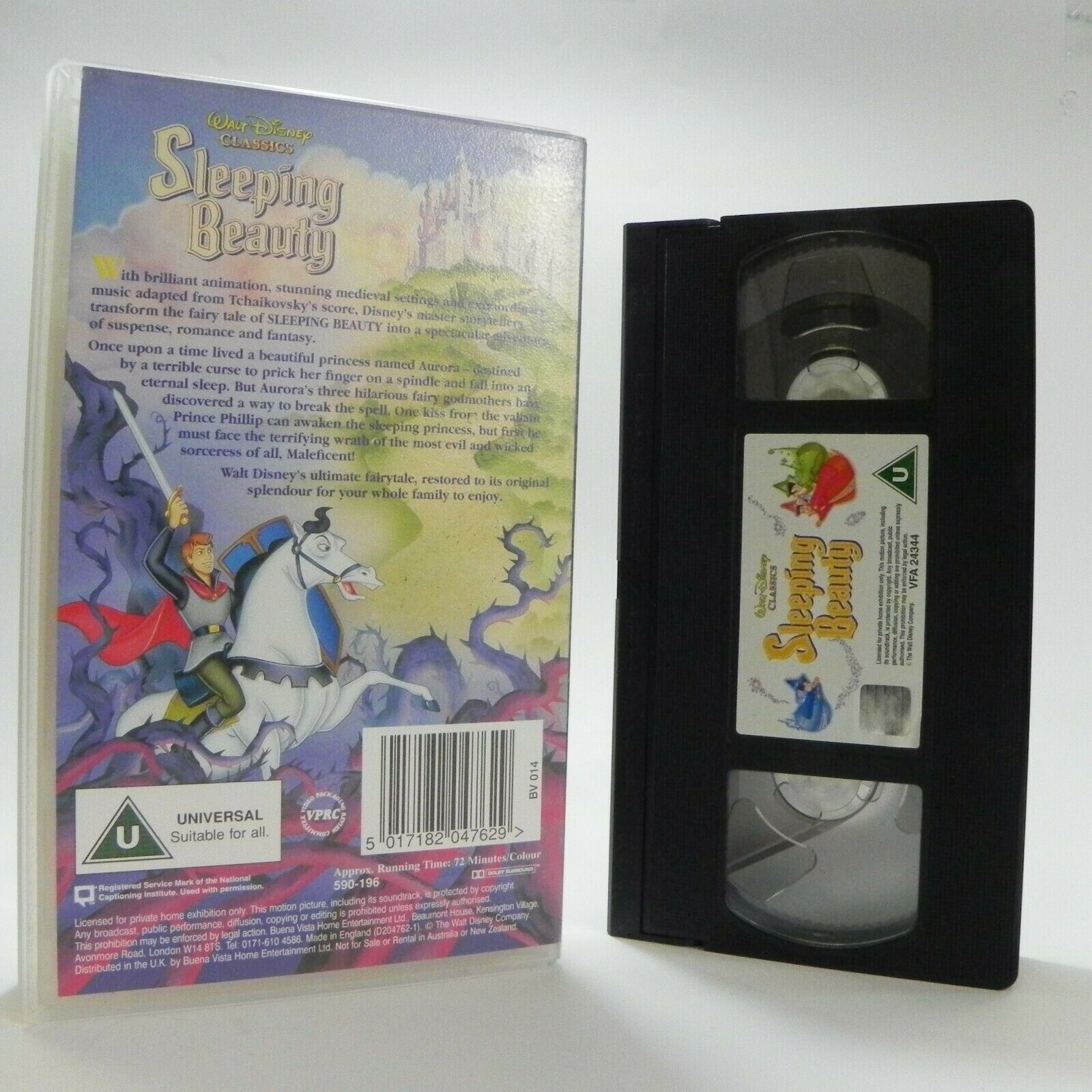 Sleeping Beauty - Walt Disney Classics - Animated Masterpiece - Kids - Pal VHS-