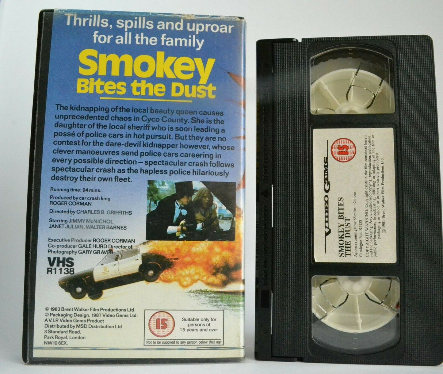 Smokey Bites The Dust (1981); [Video Gems] Stunt Action - Janet Julian - Pal VHS-