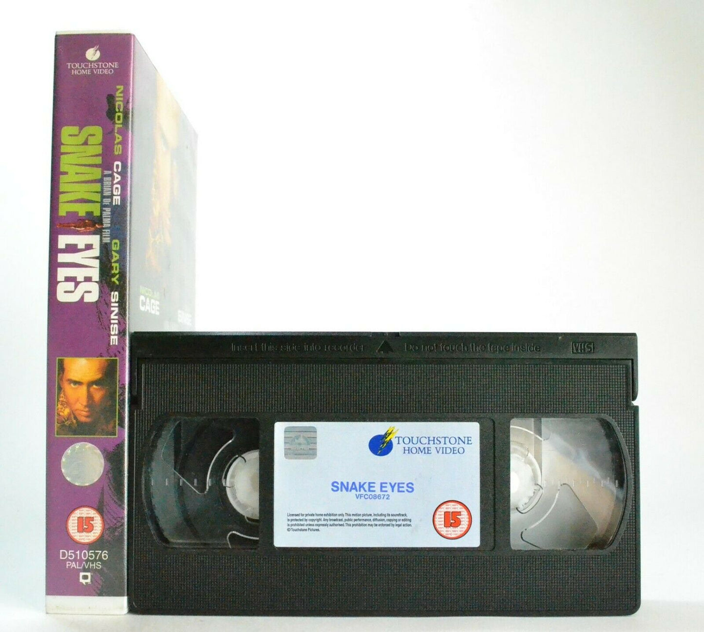 Snake Eyes: Action/Thriller - Large Box - Ex-Rental - N.Cage/G.Sinise - Pal VHS-