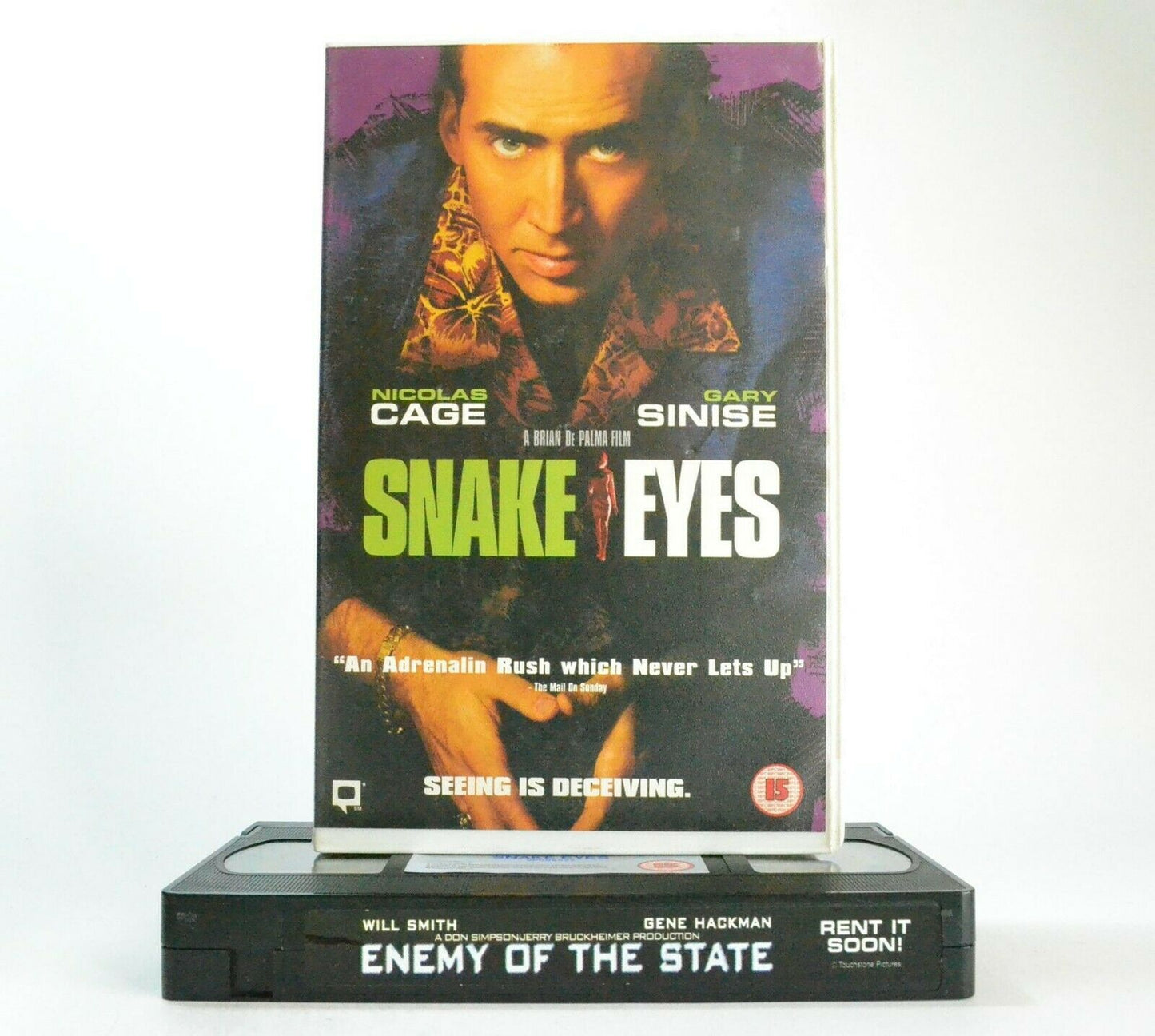 Snake Eyes: Action/Thriller - Large Box - Ex-Rental - N.Cage/G.Sinise - Pal VHS-