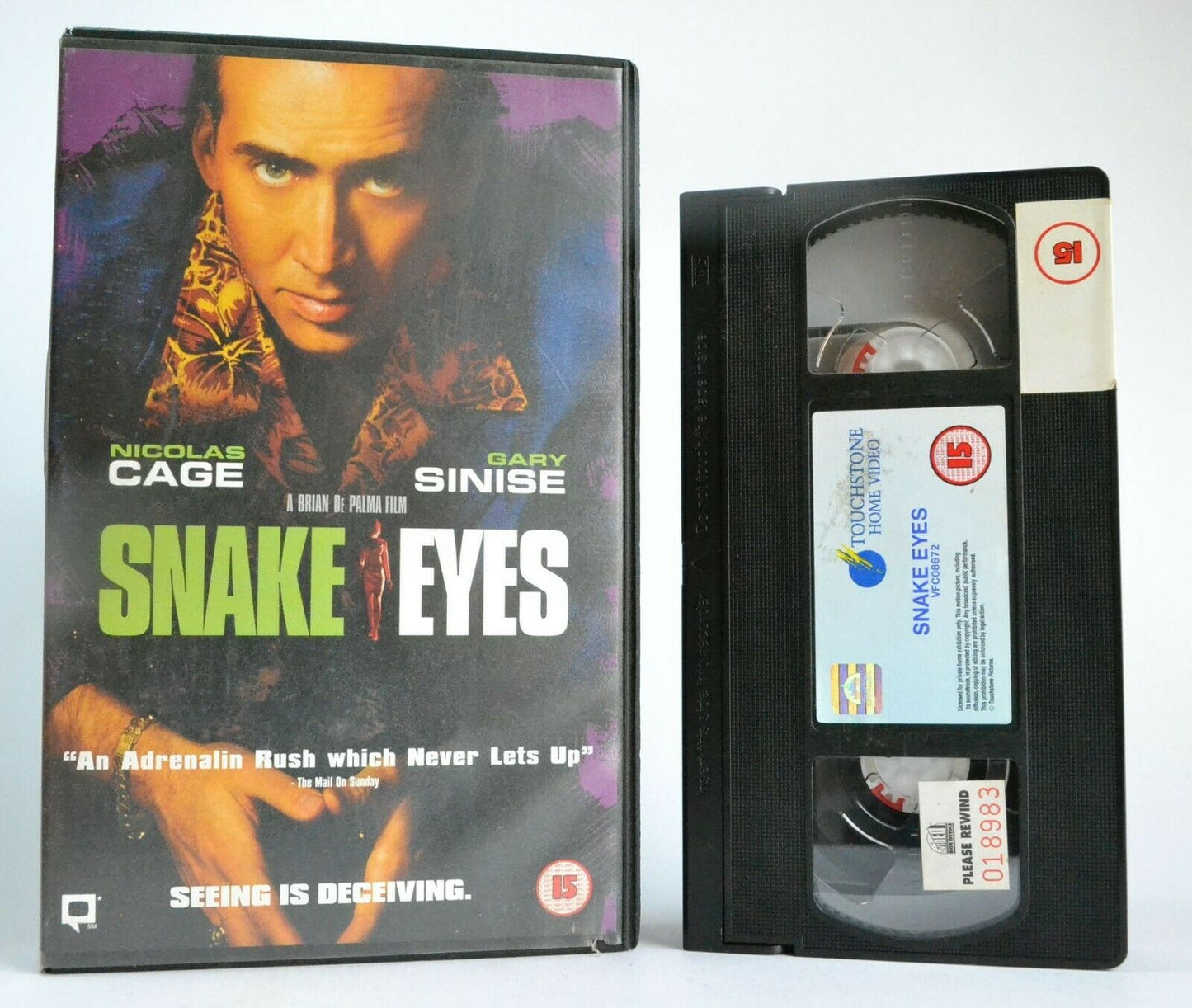 Snake Eyes: B.De Palma Film - Conspiracy Thriller - Large Box - N.Cage - Pal VHS-