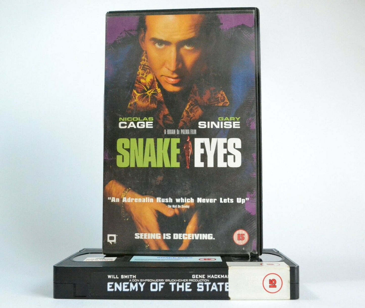 Snake Eyes: B.De Palma Film - Conspiracy Thriller - Large Box - N.Cage - Pal VHS-