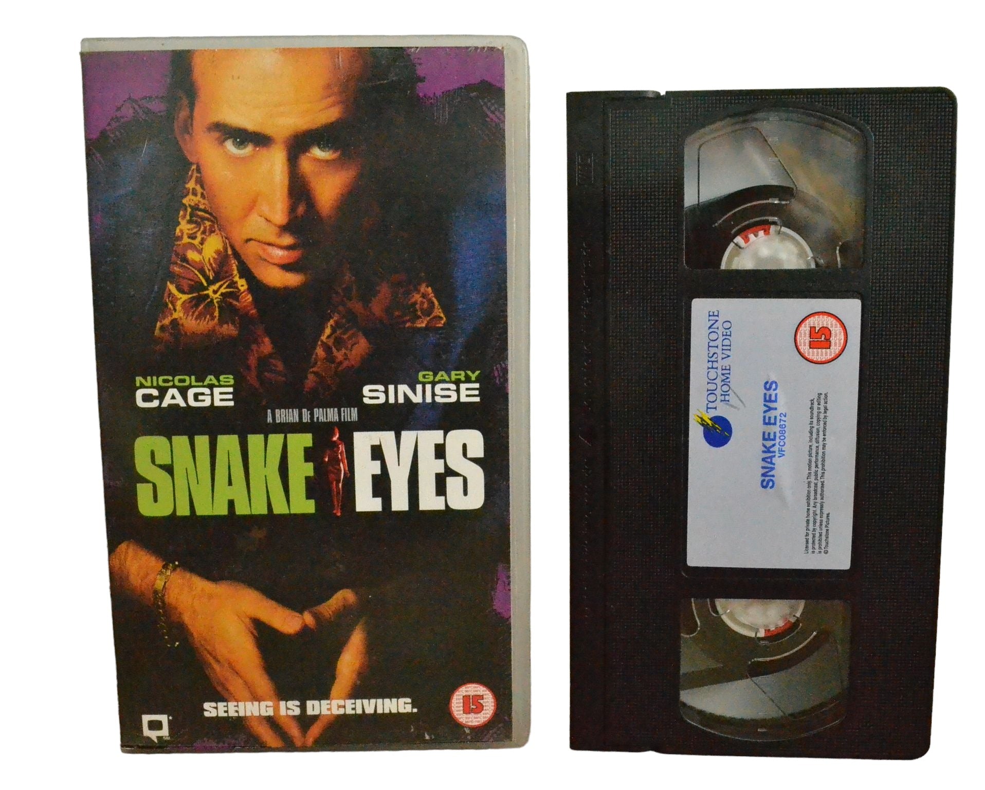 Snake Eyes - Nicolas Cage - Touchstone Home Video - VFC08672 - Drama - Pal - VHS-