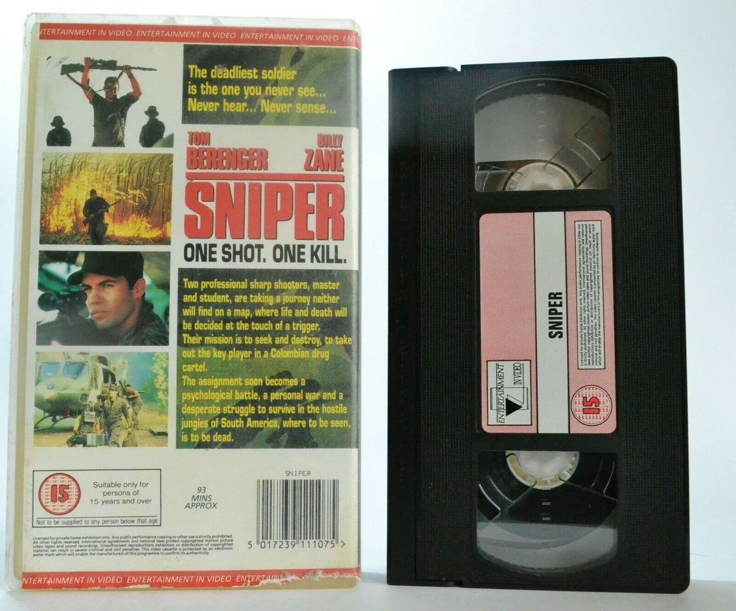 Sniper (1993): Sharp Shooters Action - Seek And Destroy - Tom Berenger - Pal VHS-