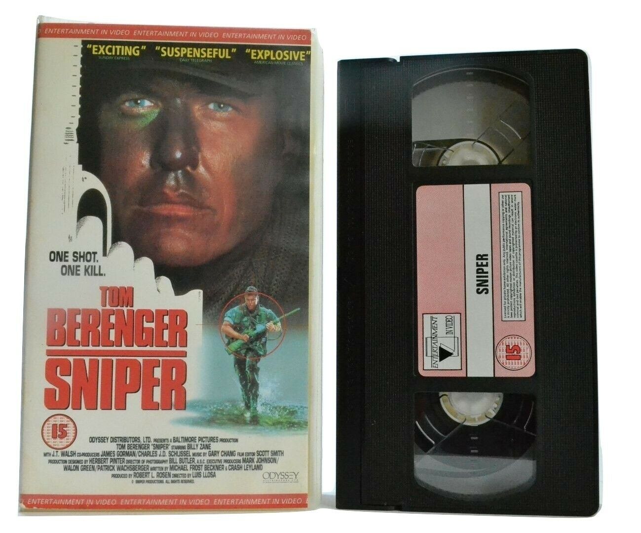 Sniper (1993): Sharp Shooters Action - Seek And Destroy - Tom Berenger - Pal VHS-