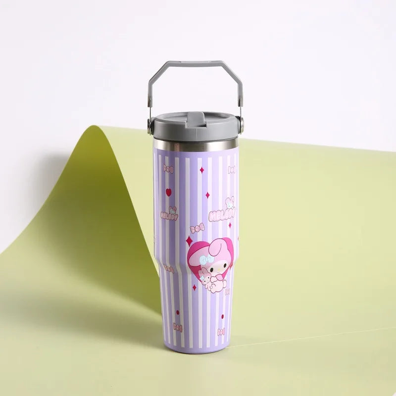 Snoopy Car Cup - Cartoon High-Capacity Coffee Cup with Lid - Portable Child Thermos Cup Gift-MLD-