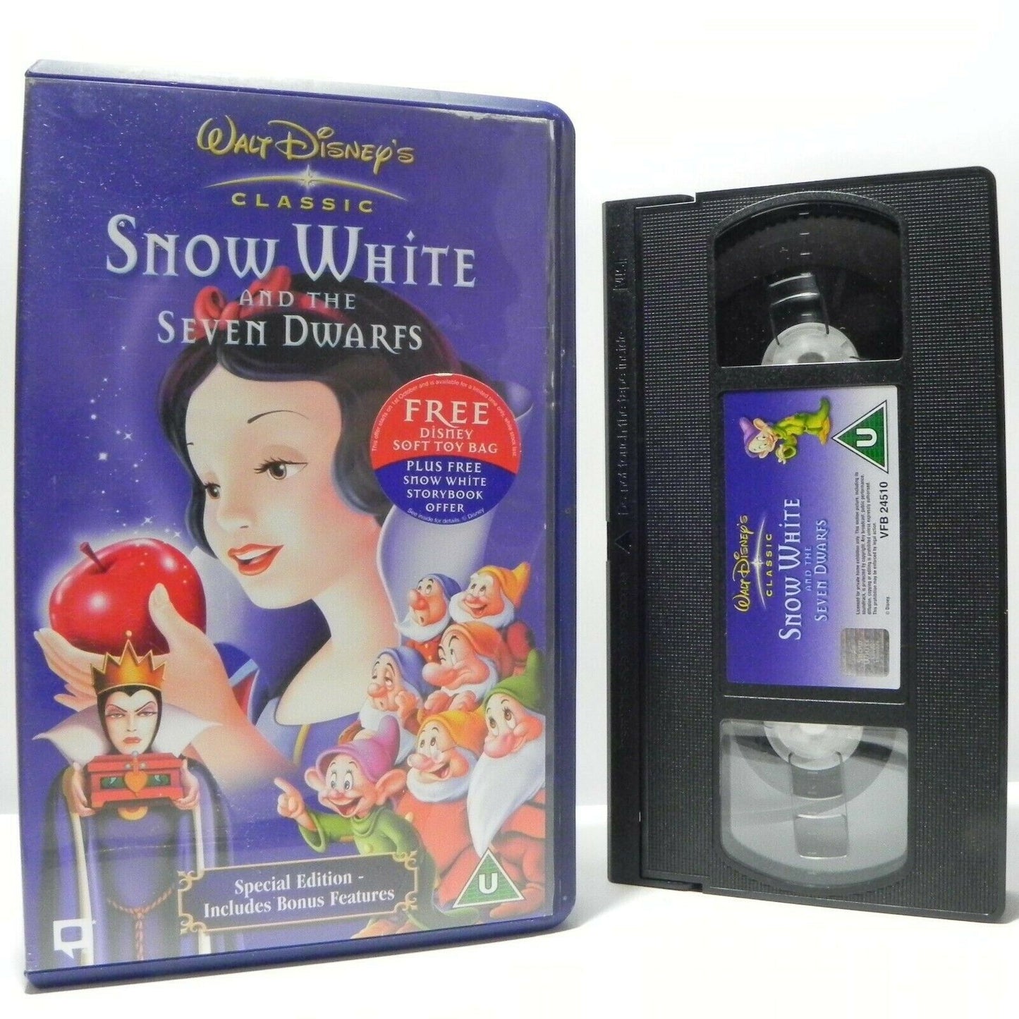 Snow White And The Seven Dwarfs - Disney Classic - Animated - Children's - VHS-