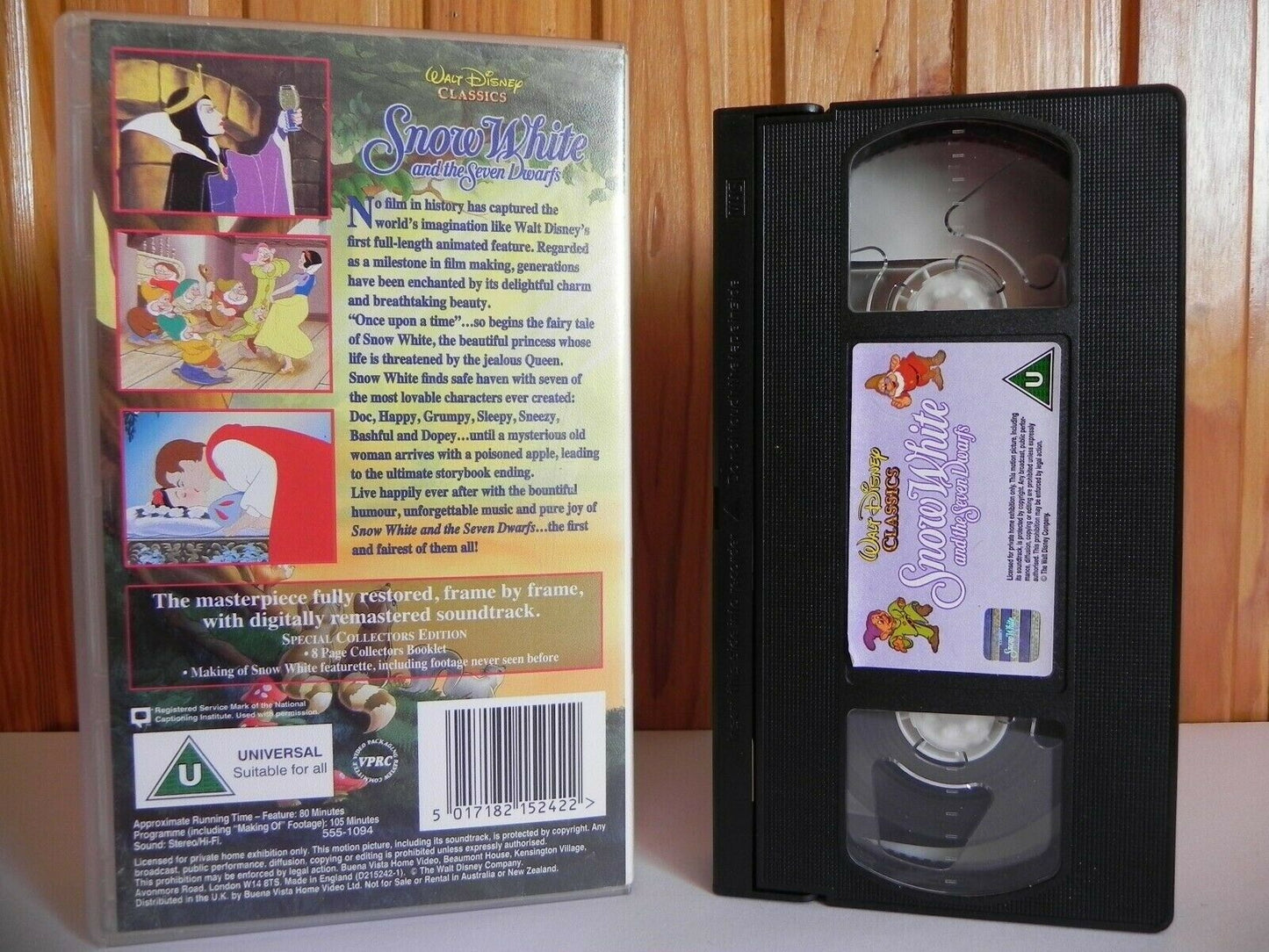 Snow White And The Seven Dwarfs - Walt Disney Classics - Animated - Kids - VHS-