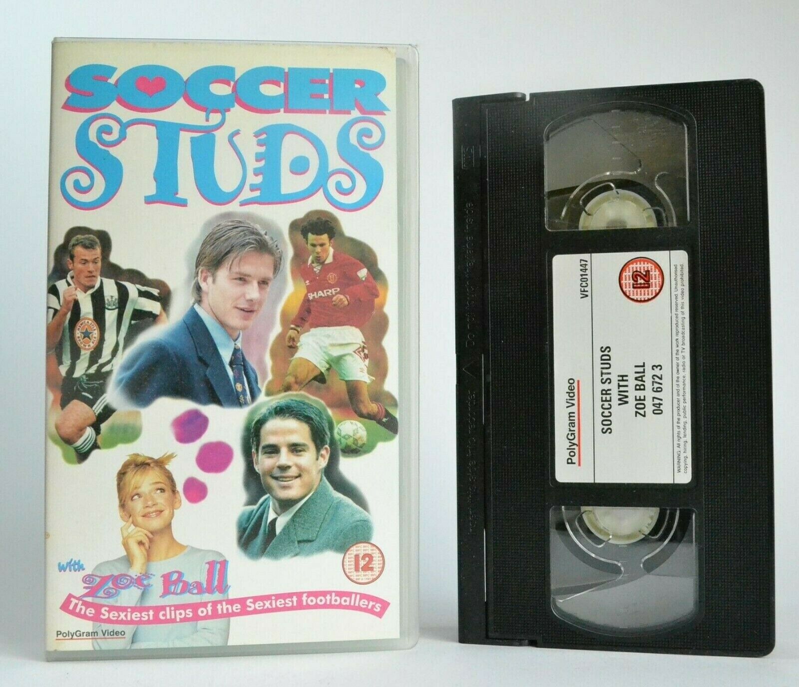 Soccer Studs: By Zoe Ball - David Beckham - Alan Shearer - David Ginola - VHS-