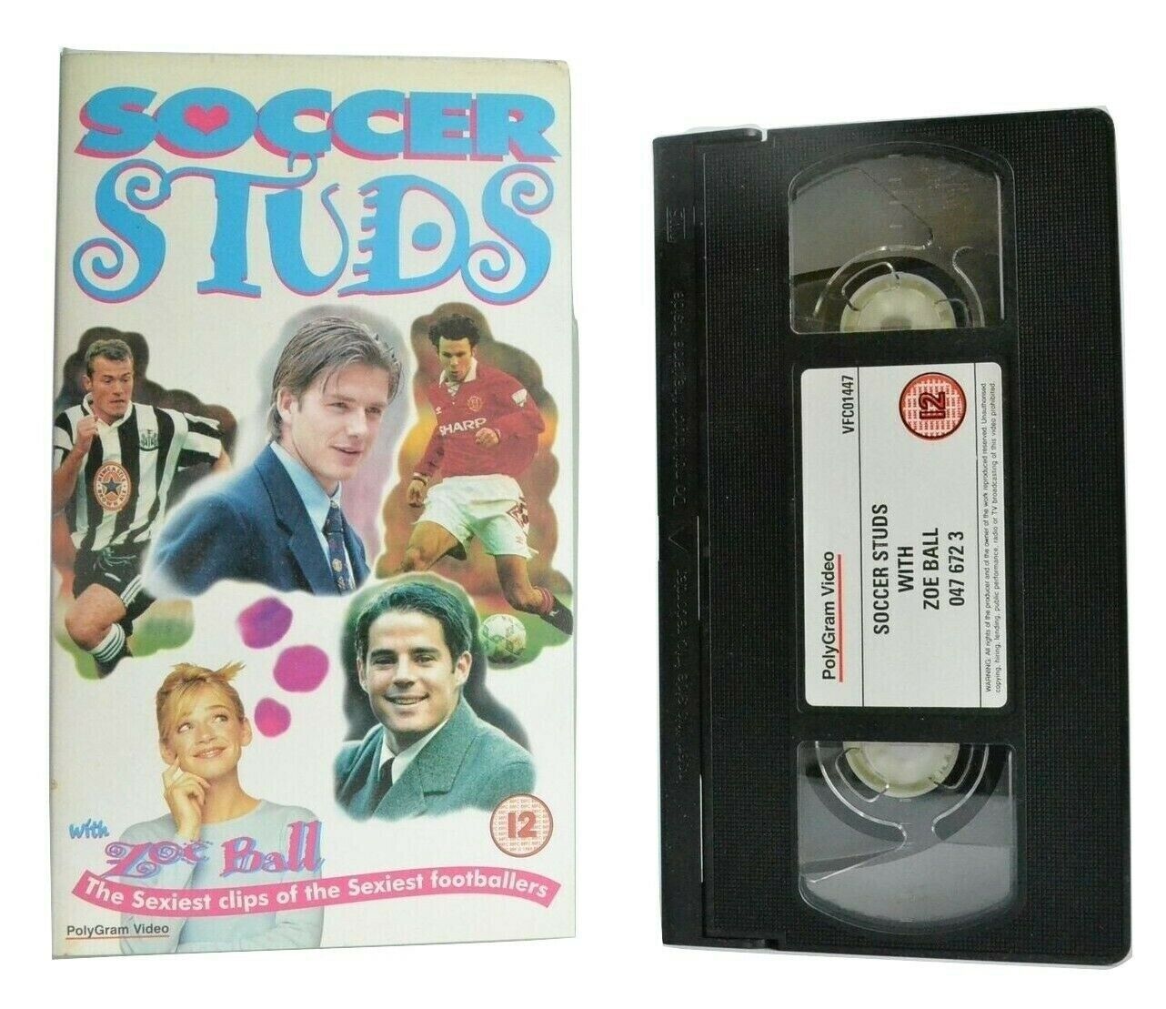 Soccer Studs: By Zoe Ball - David Beckham - Alan Shearer - David Ginola - VHS-