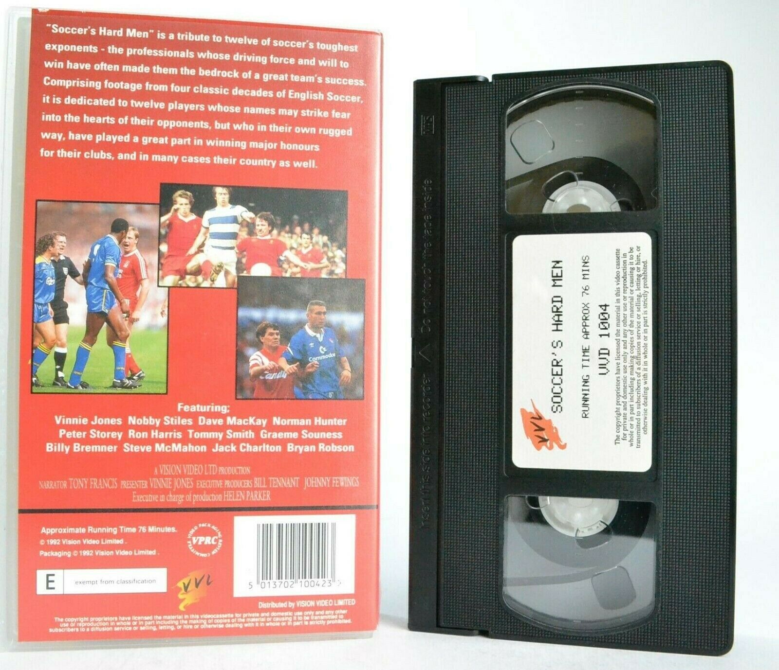 Soccer's Hard Men - Vinnie Jones - Norman Hunter - Peter Storey - Sports - VHS-