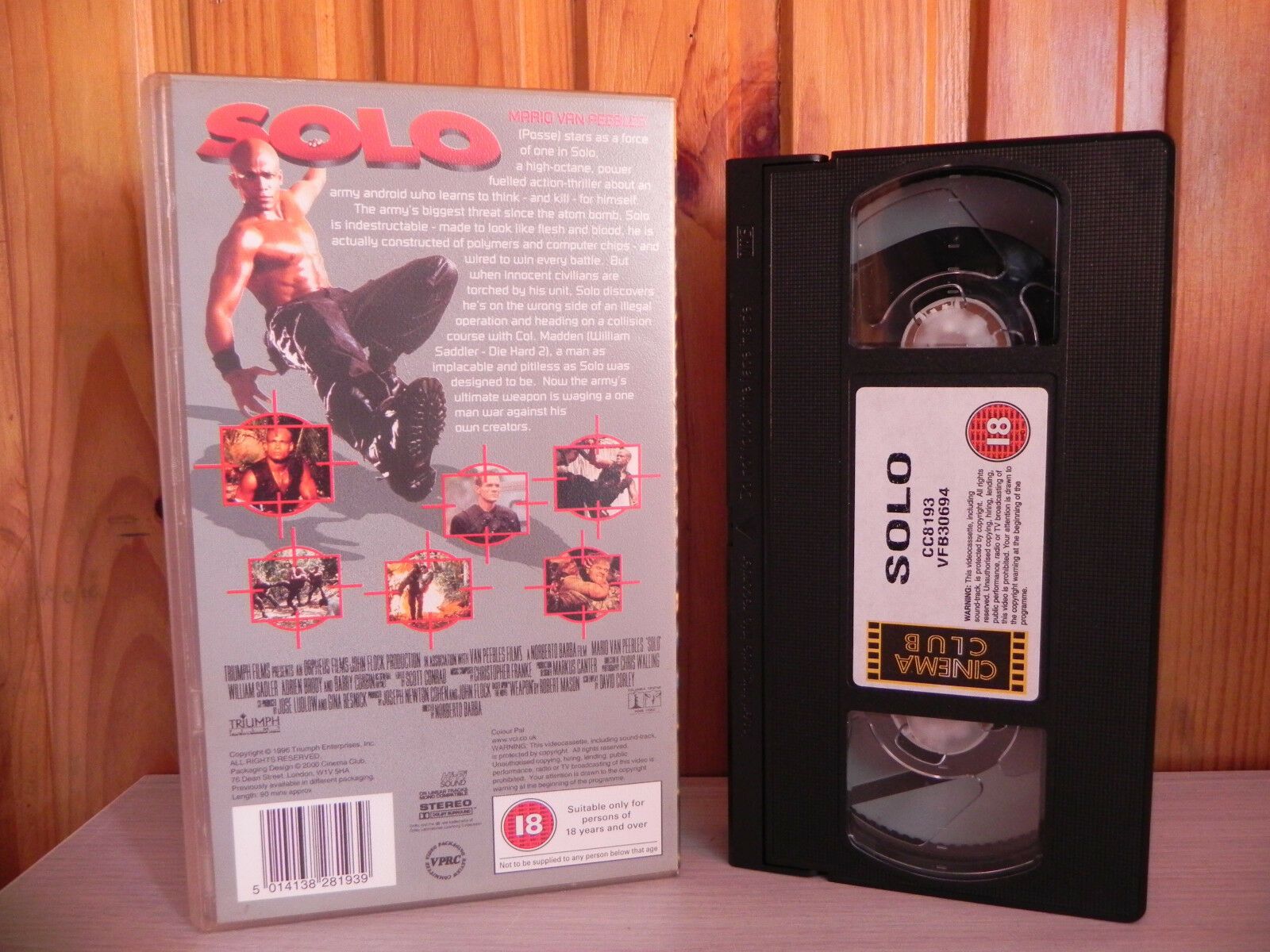 Solo - Action - Mario Van Peebles - William Saddler - Columbia - 8193 - VHS-