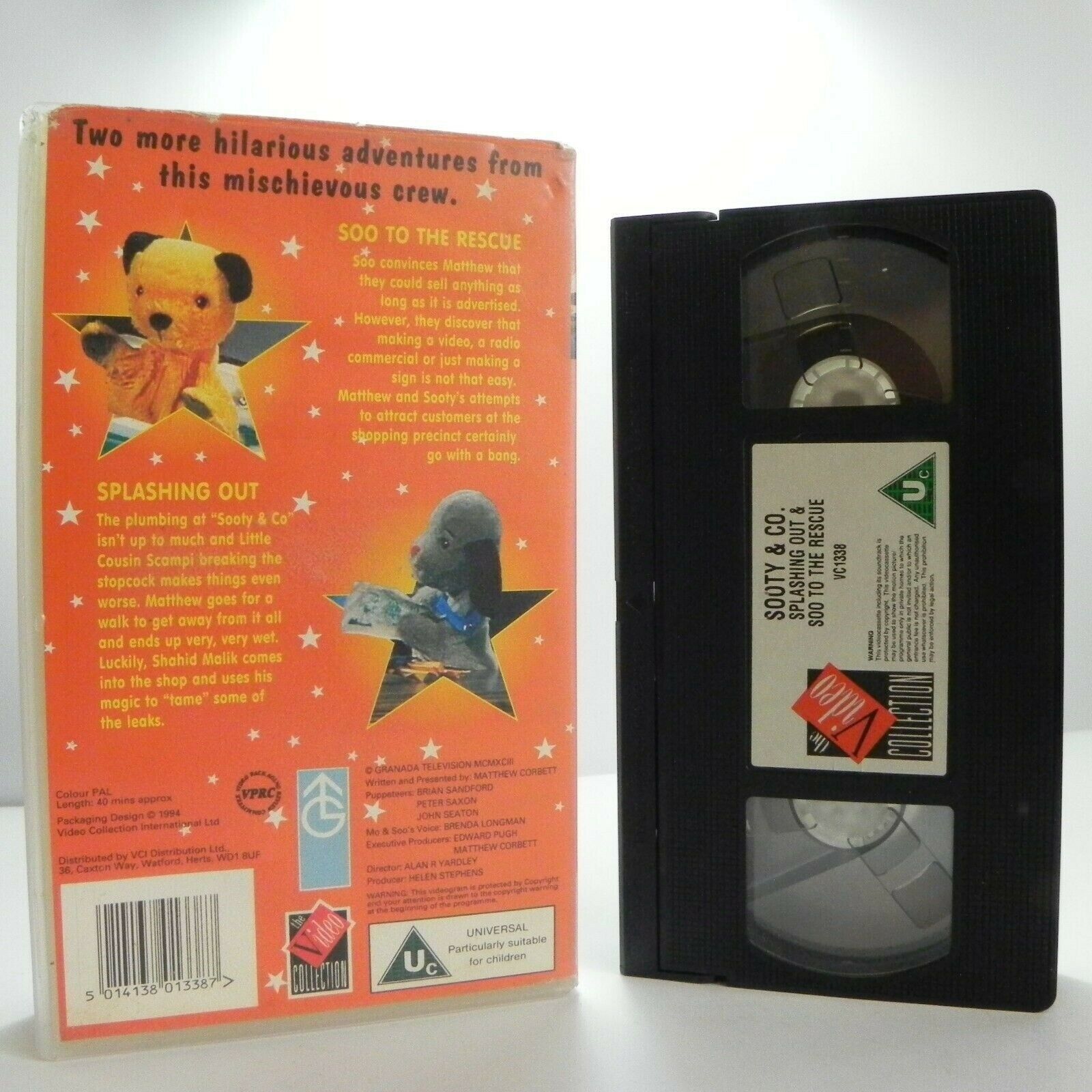 Sooty And Co.: Splashing Out - Classic Animation - Adventures - Kids - Pal VHS-