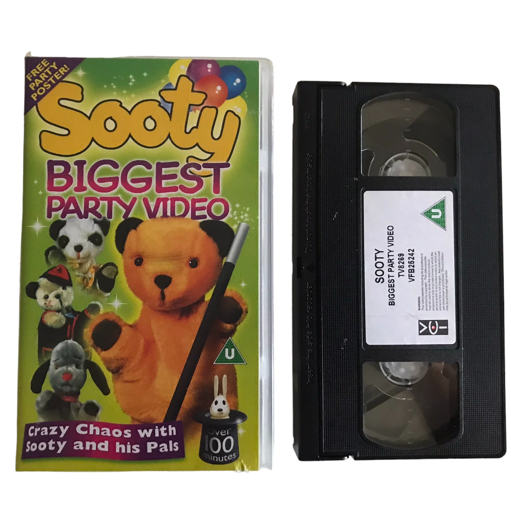 Sooty Biggest Party Video - Matthew Corbett - VCI Video - Kids - Pal - VHS-