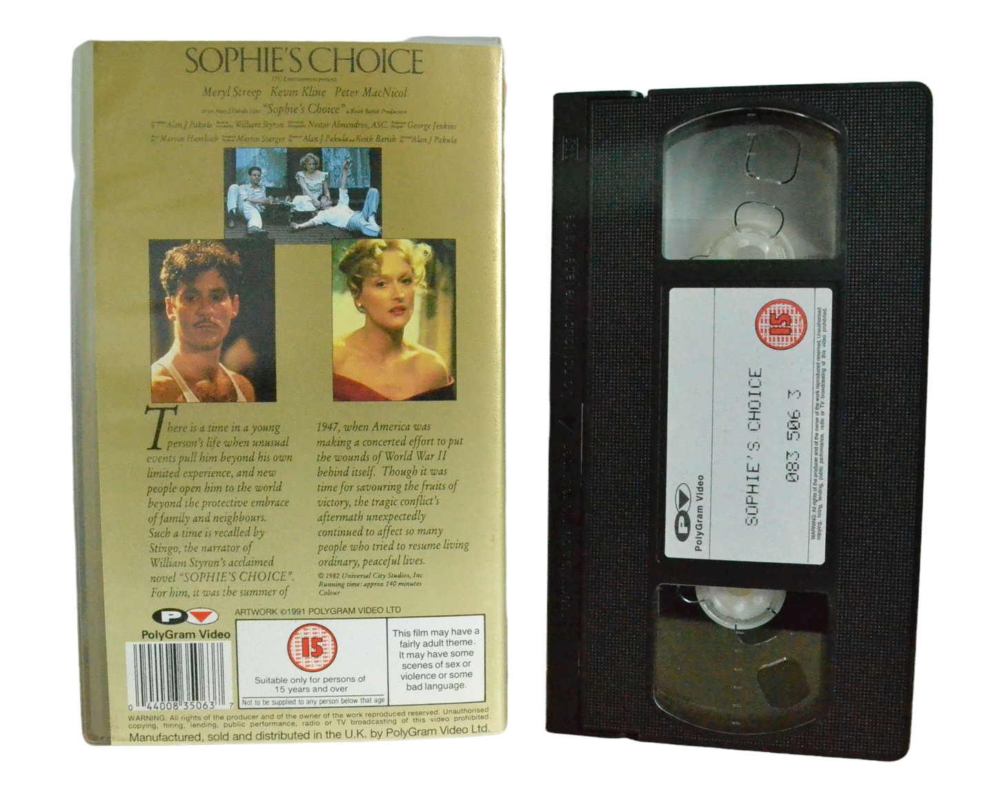 Sophie's Choice - Meryl Streep - 4Front Video - Vintage - Pal VHS-