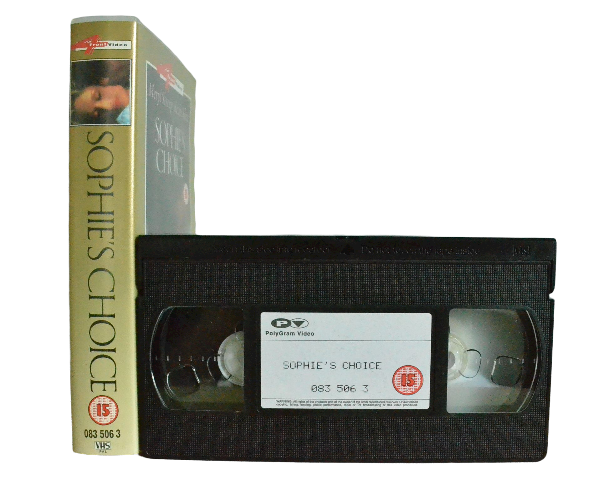 Sophie's Choice - Meryl Streep - 4Front Video - Vintage - Pal VHS-