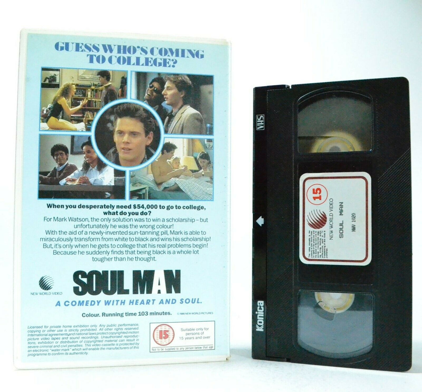 Soul Man: New World Video (1986) - Comedy - Large Box - Thomas Howell - Pal VHS-