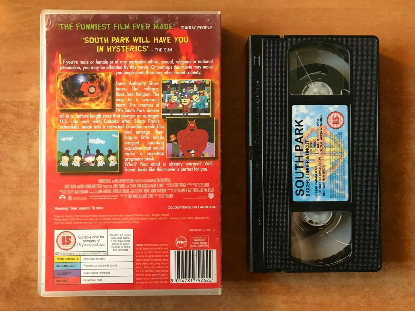 South Park: Bigger, Longer & Uncut (1999): Animated Musical - Comedy - Pal VHS-