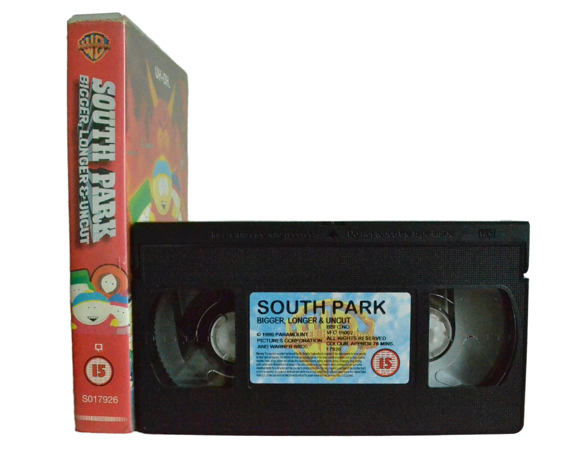 South Park - Bigger, Longer & Uncut - Warner Bros Home Entertainment - Childrens - Pal VHS-