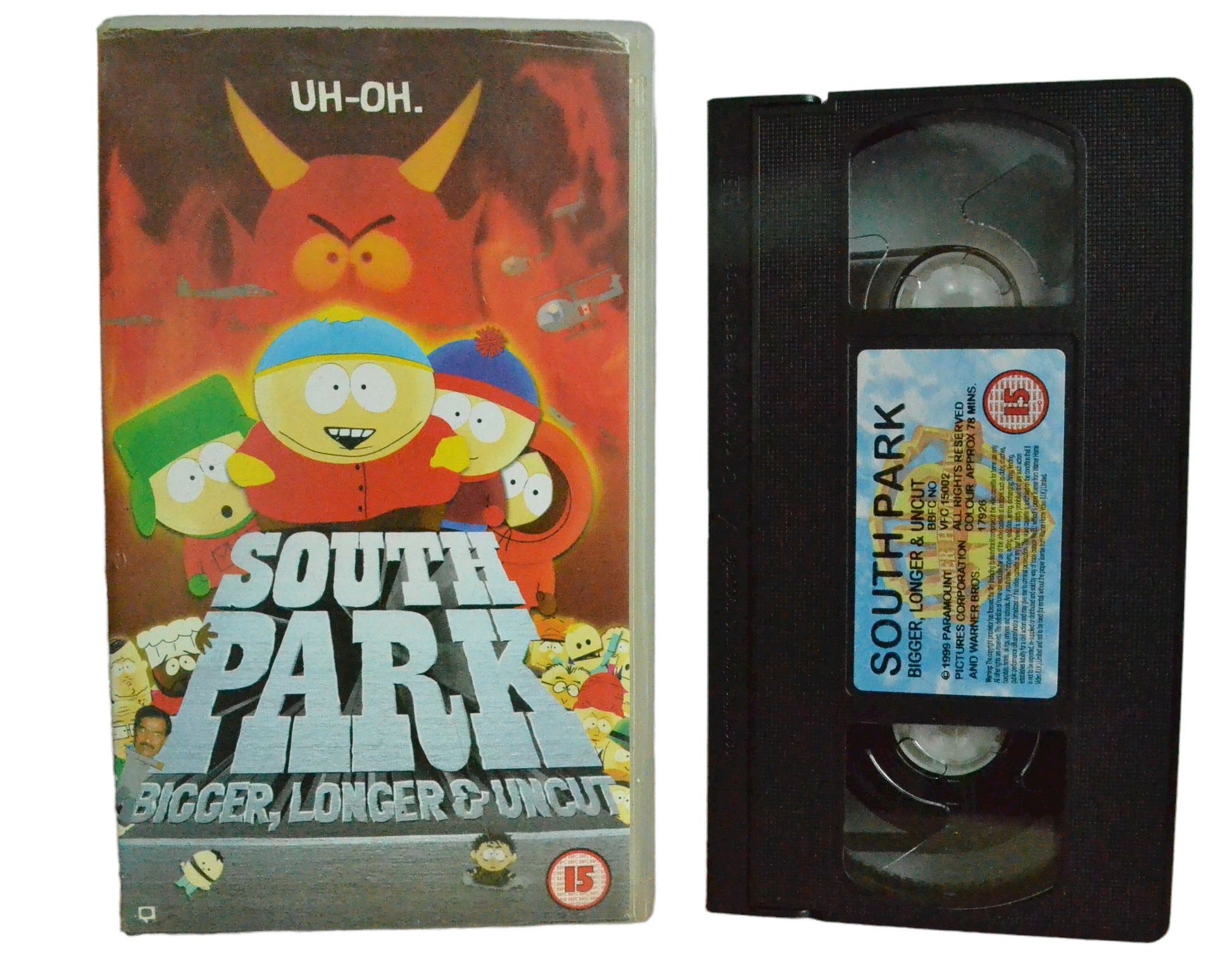 South Park - Bigger, Longer & Uncut - Warner Bros Home Entertainment - Childrens - Pal VHS-