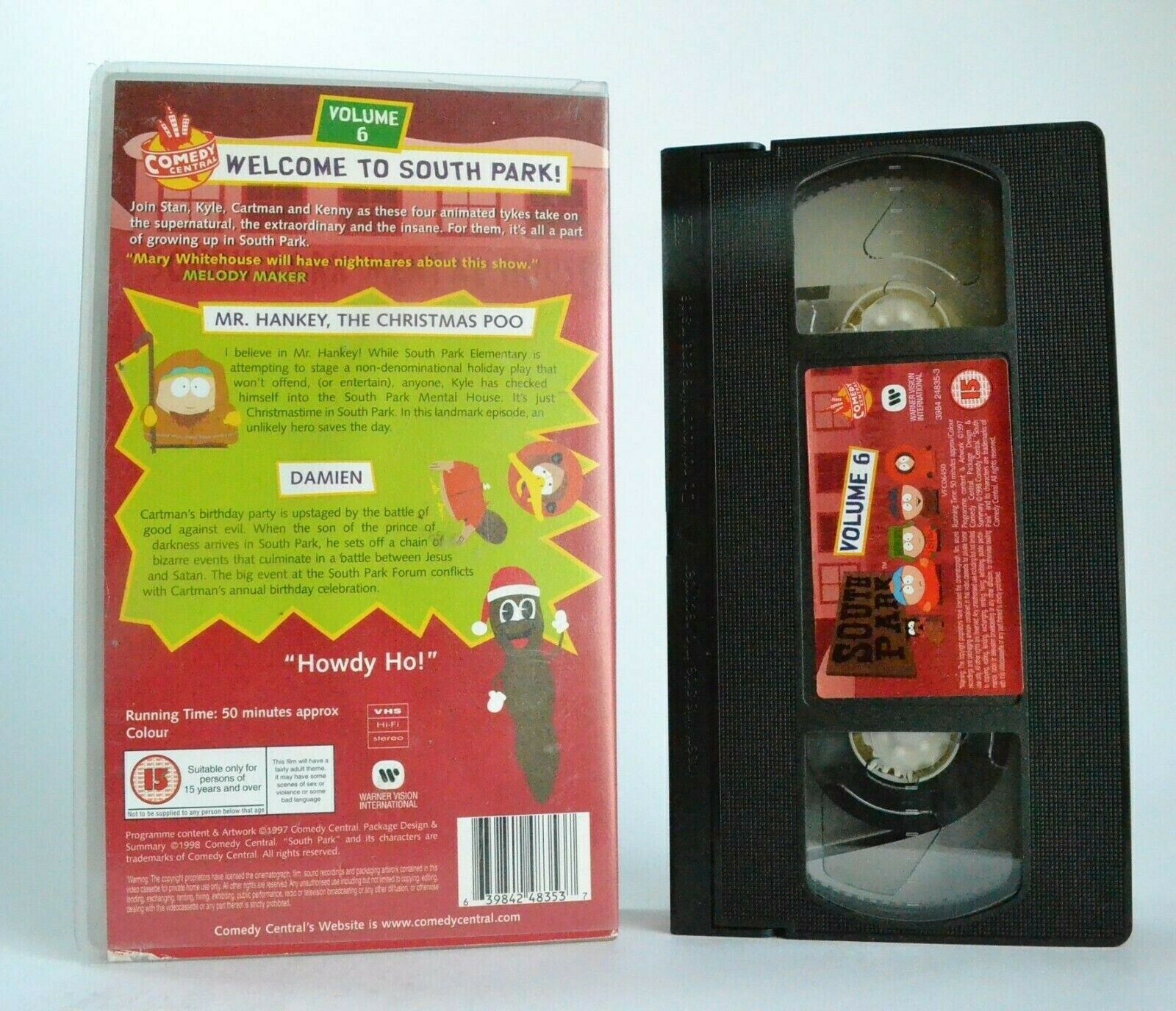 South Park, Vol.6: By Trey Parker/Matt Stone - Adult Animated Comedy - Pal VHS-