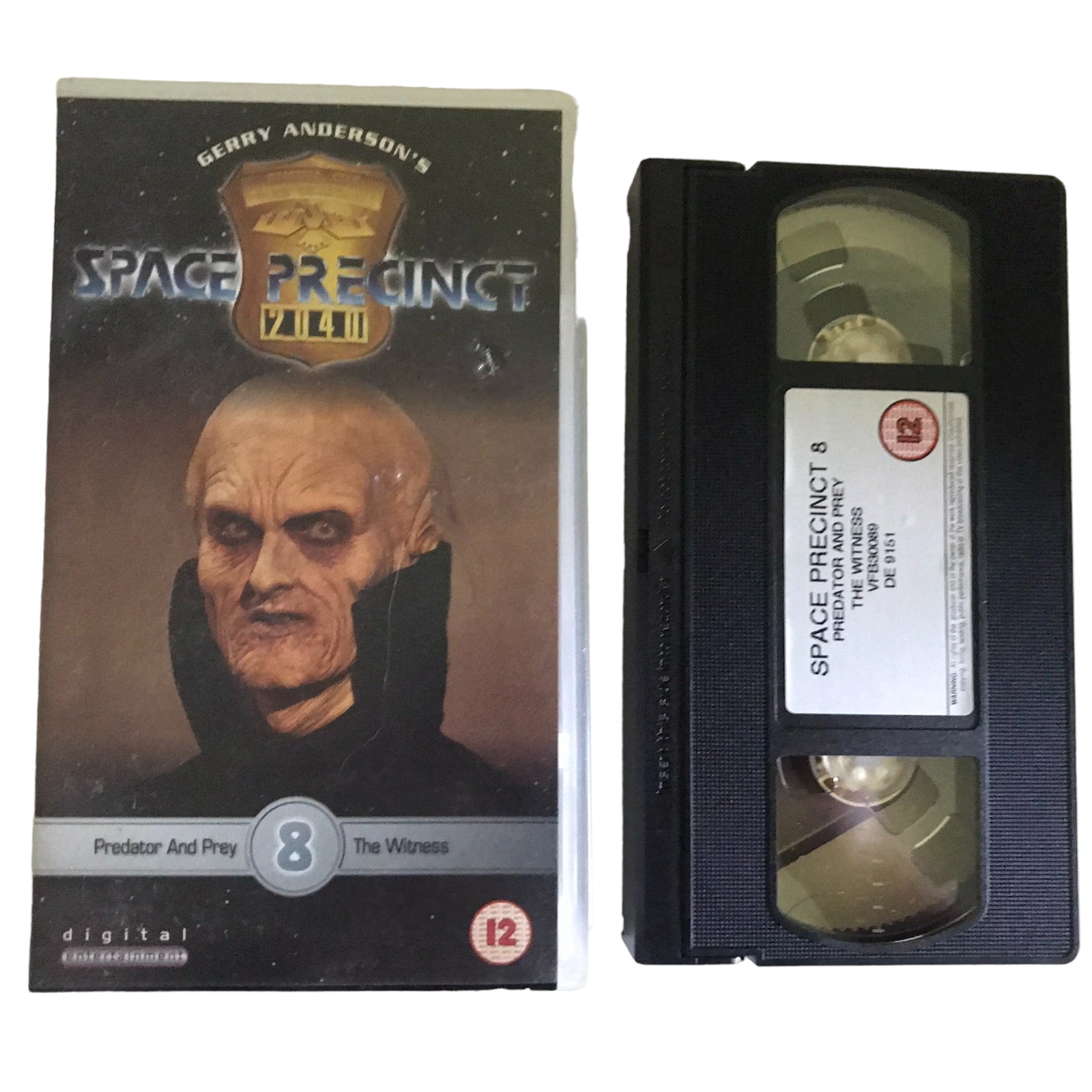 Space Precinct 8 - Predator And Prey & The Witness - Ted Shackelford - Universal - Horror - Pal - VHS-