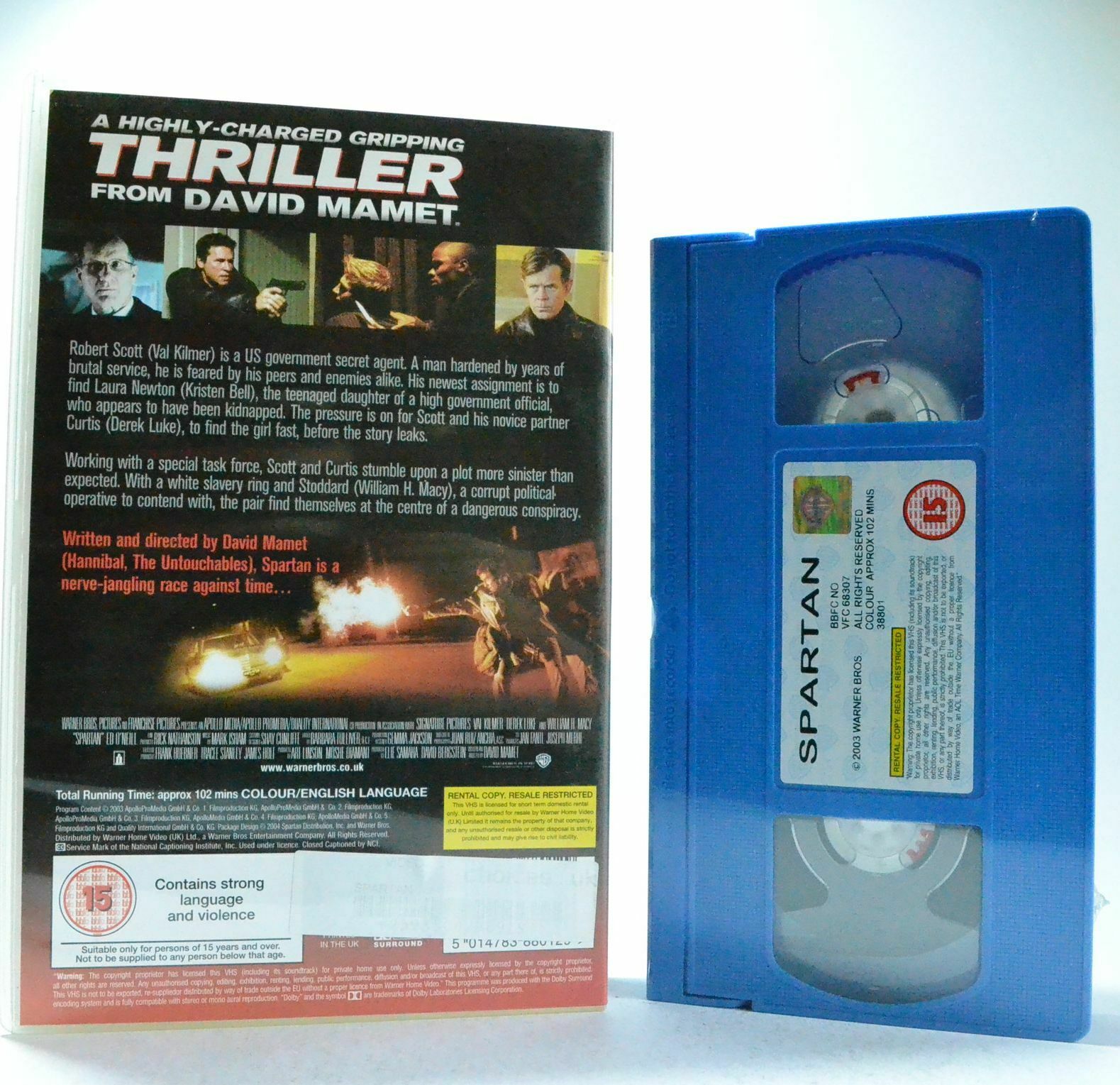 Spartan: Thriller (2003) - Large Box - Brand New Sealed - Val Kilmer - Pal VHS-