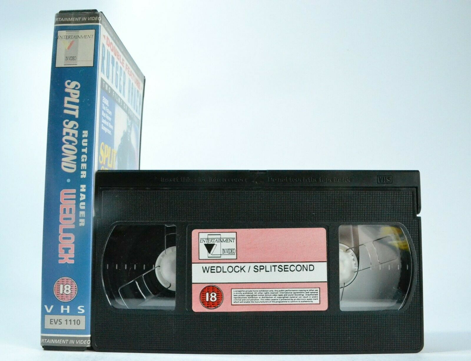 Split Second (1992) / Wedlock (1991) [Rutger Hauer Double Feature] Action - VHS-