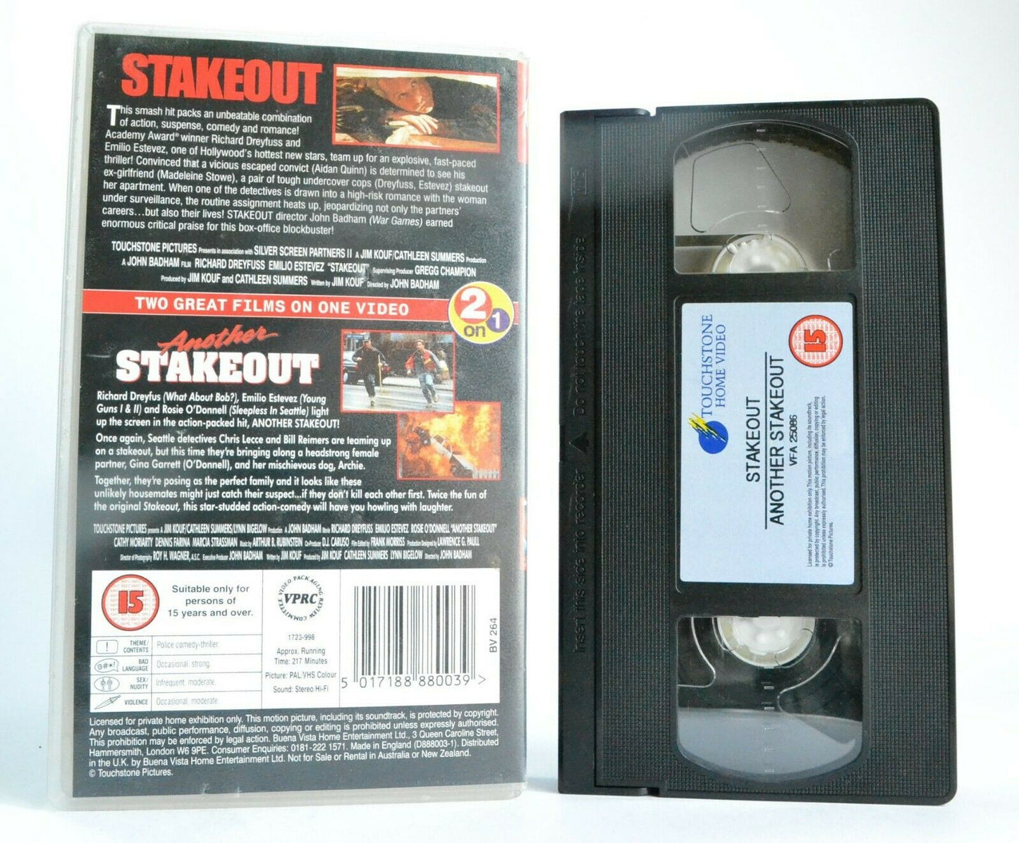 Stakeout/Another Stakeout: Double Action Adventure - Richard Dreyfuss - Pal VHS-