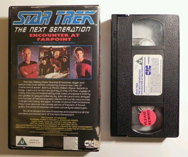 Star Trek: Encounter At Far Point; 1st Episode Premiere - Rental - Pal VHS-