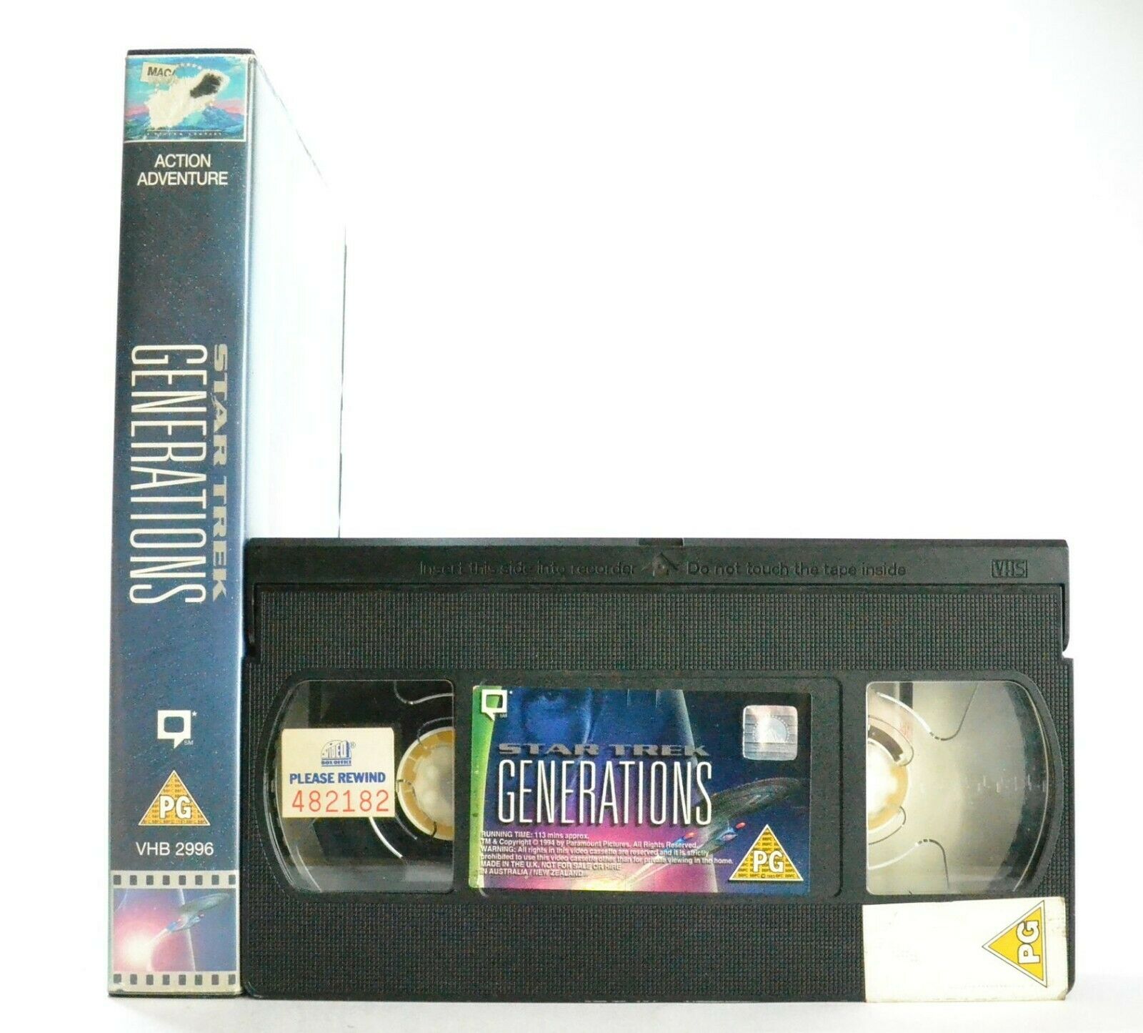 Star Trek Generations: Outer-Space Adventure - Large Box - Patrick Stewart - VHS-