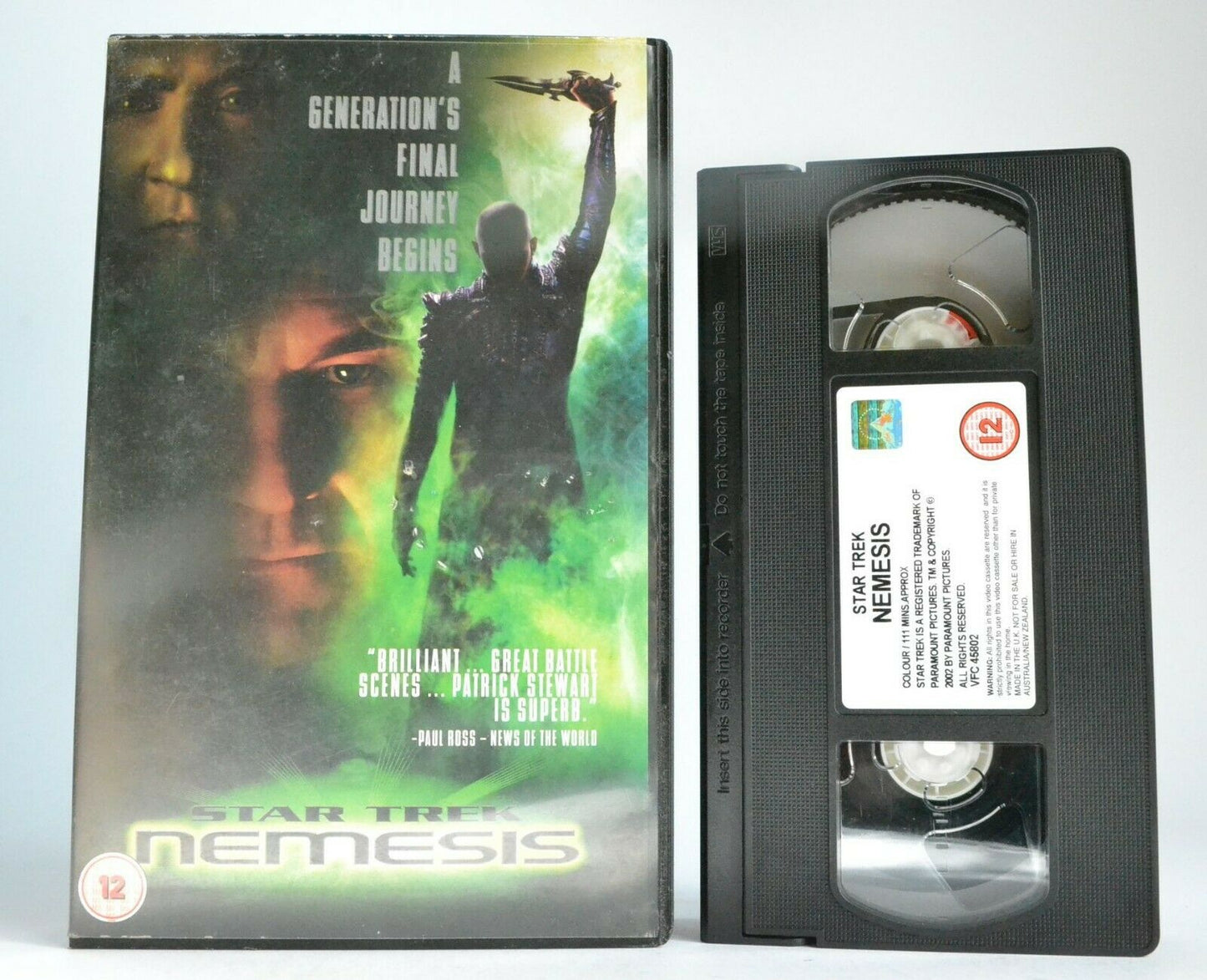 Star Trek Nemesis: Starship Space Opera - Large Box - Patrick Stewart - Pal VHS-