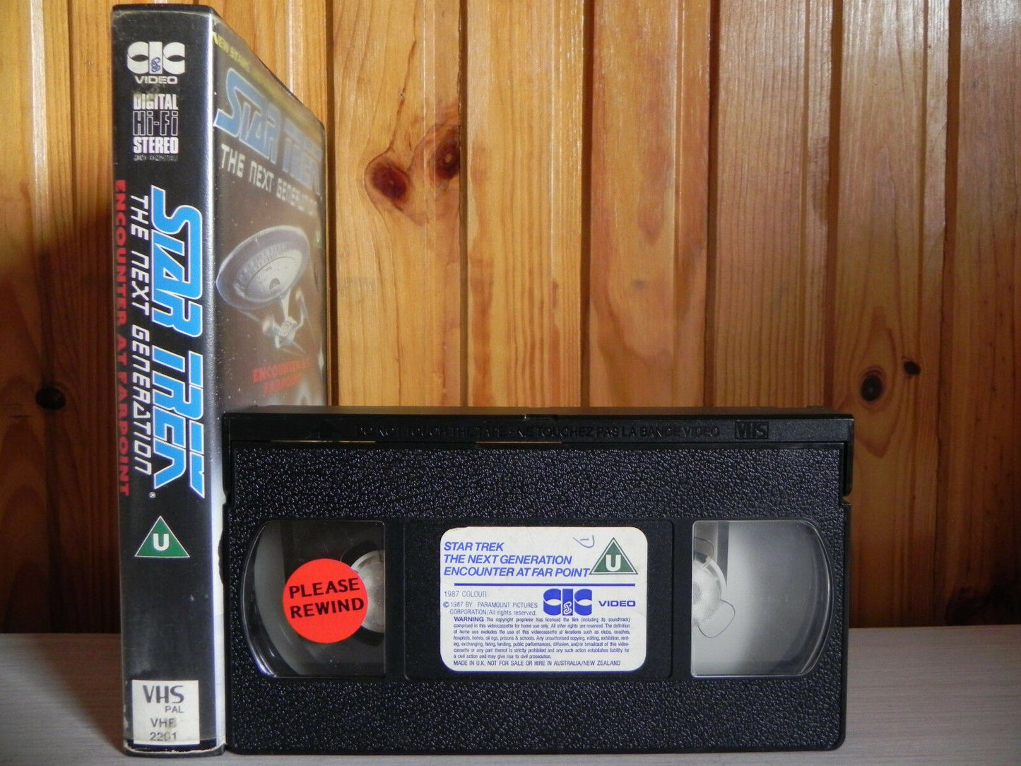 Star Trek Next Generation: Encounter At Far Point - Sci-Fi Space Opera - Big Box [Rental] Pal VHS-