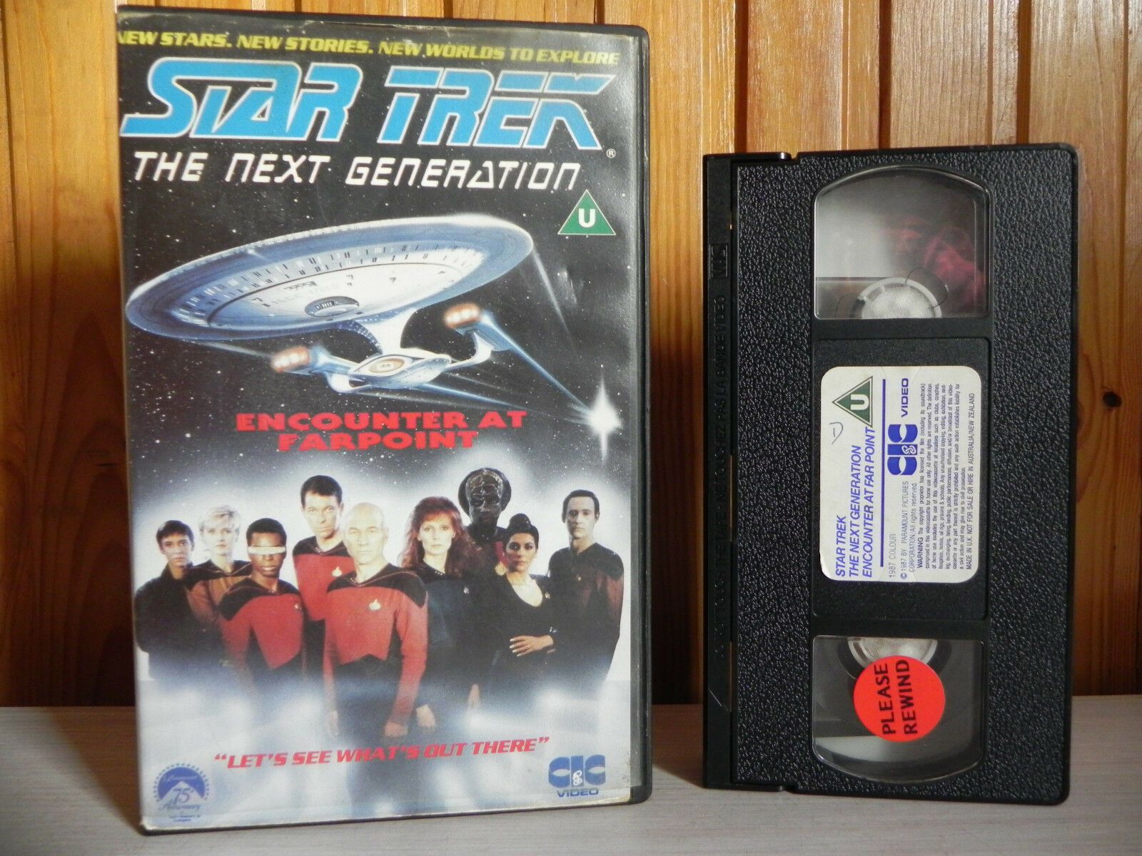 Star Trek Next Generation: Encounter At Far Point - Sci-Fi Space Opera - Big Box [Rental] Pal VHS-