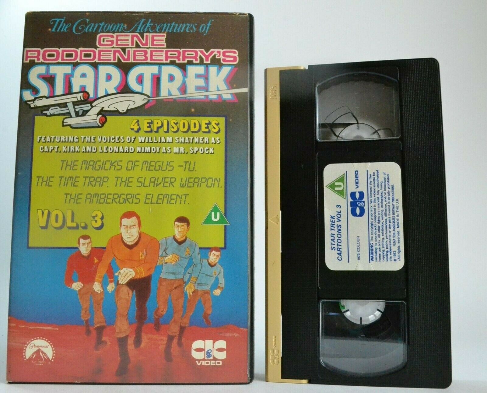 Star Trek (Vol.3): Cartoon Adventures -<Gene Roddenberry>- 'The Time Trap' - VHS-