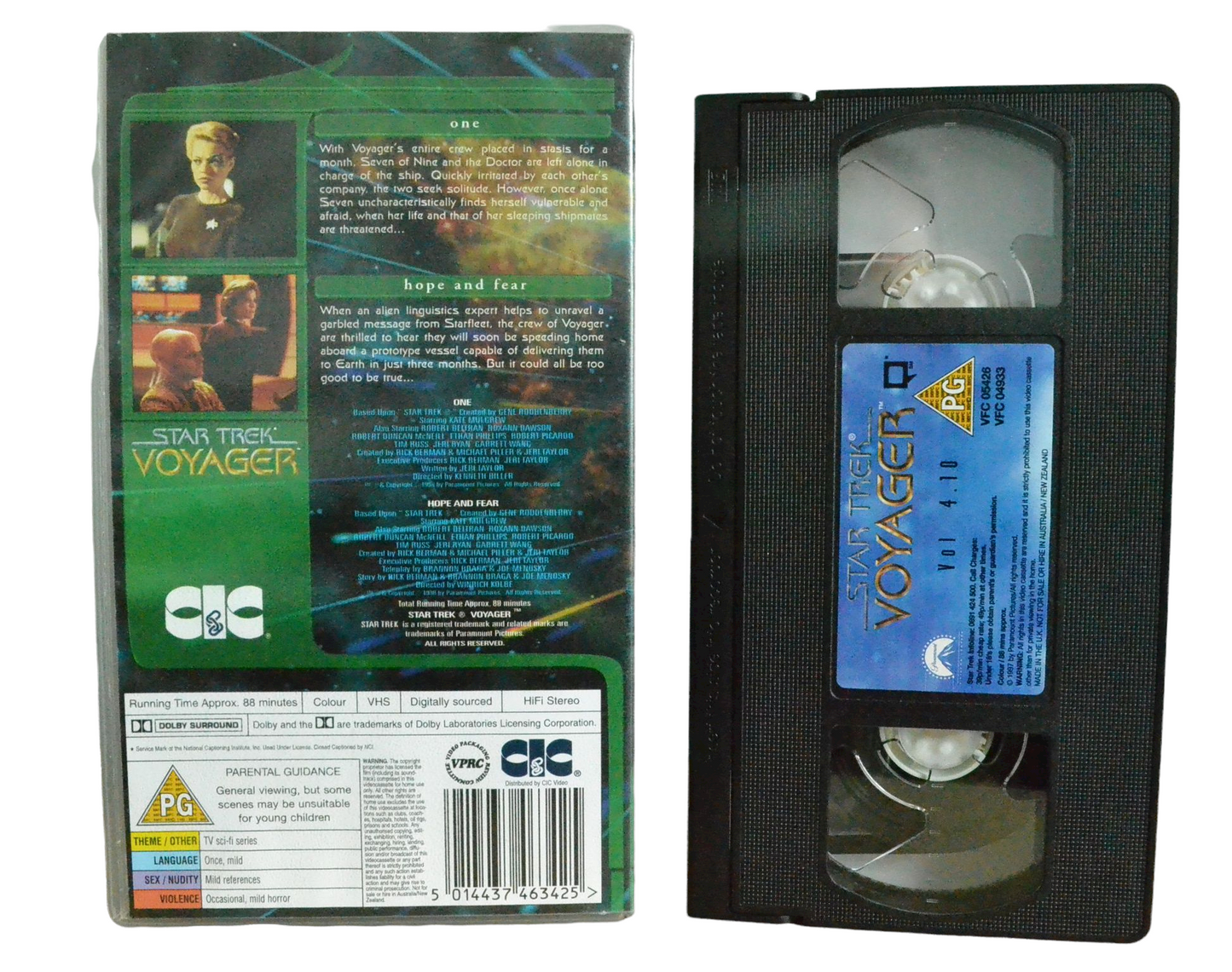 Star Trek Voyager-charting The New Frontier - Kate Mulgrew - CIC Video - Vintage - Pal VHS-