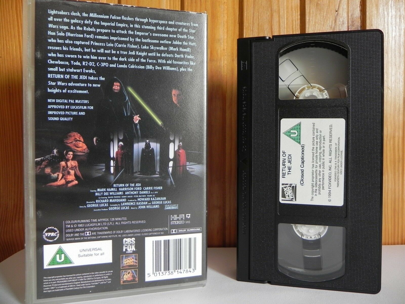 Star Wars: Return Of The Jedi - CBS/FOX - Sci-Fi - Adventure - Mark Hamill - VHS-