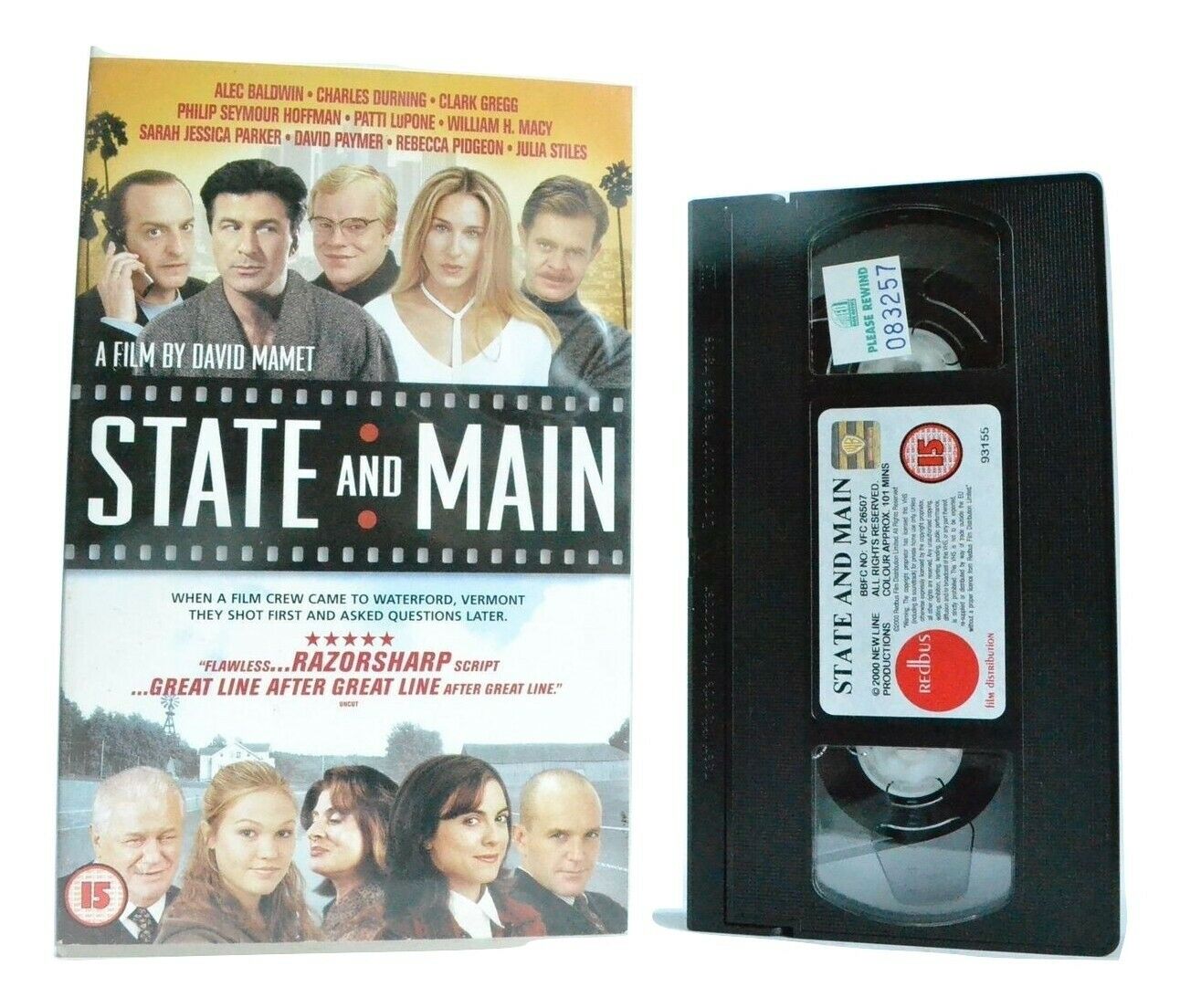 State And Main: P.Seymour Hoffman/W.H.Macy - Comedy (2000) - Large Box - Pal VHS-