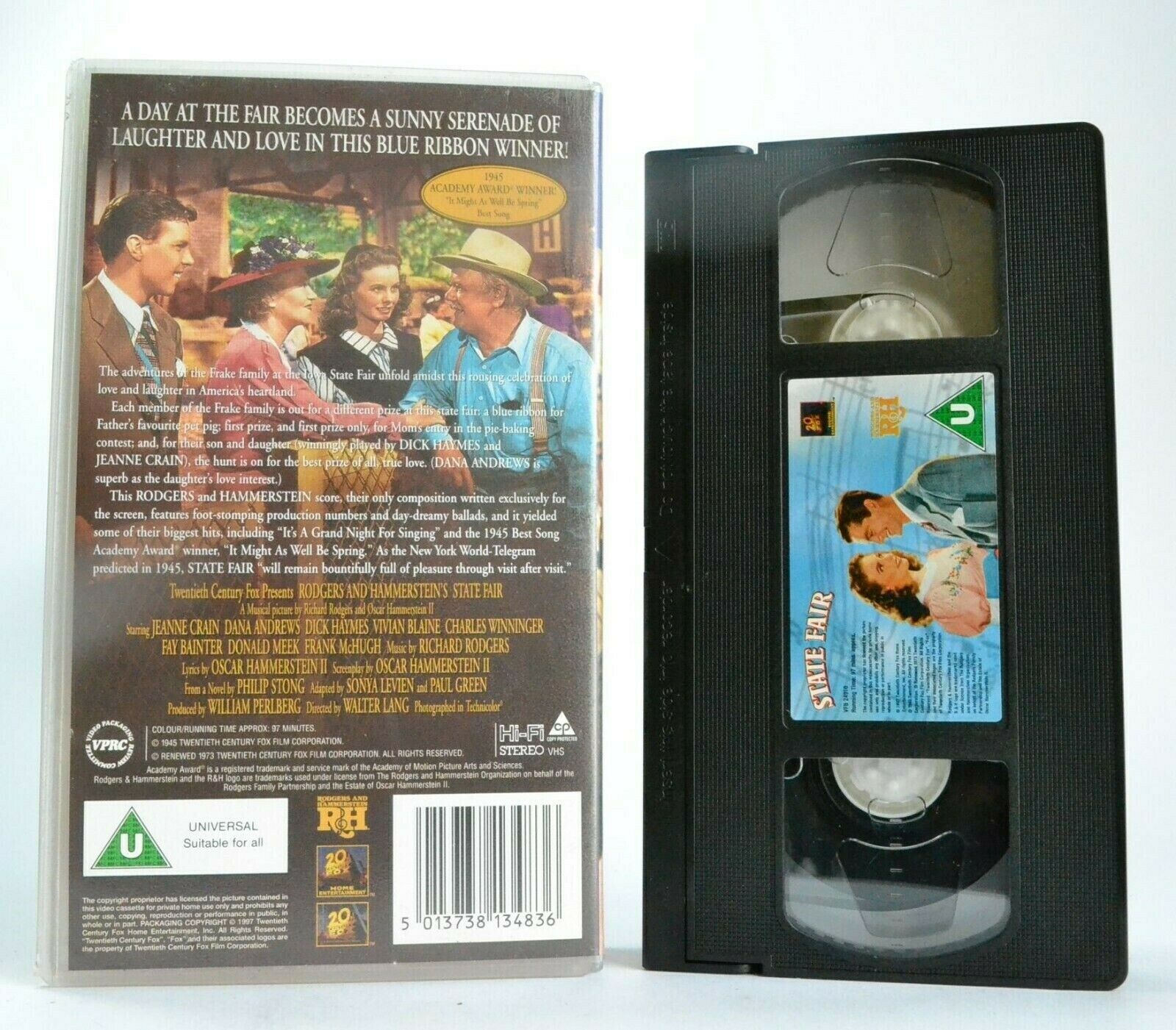 State Fair (1945): Based On Phil Stong Novel - Musical - Jeanne Crain - Pal VHS-