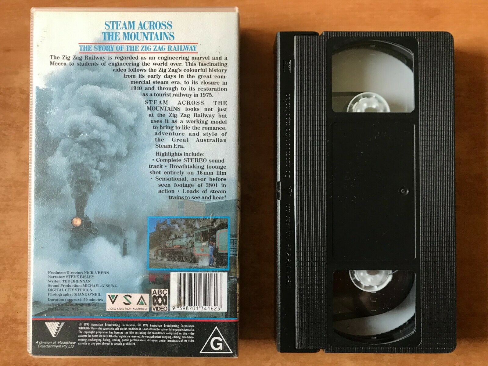 Steam Across The Mountains (ABC Video); [Zig Zag Railway] Documentary - Pal VHS-