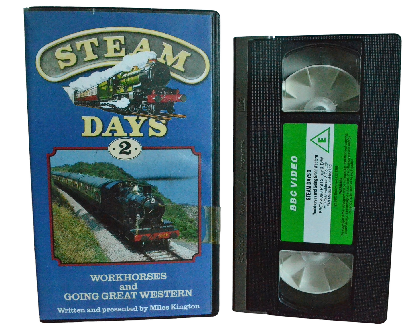 Steam Days 2 - Miles Kington - BBC Video - BBCV 4096 - Steam Trains - Pal - VHS-