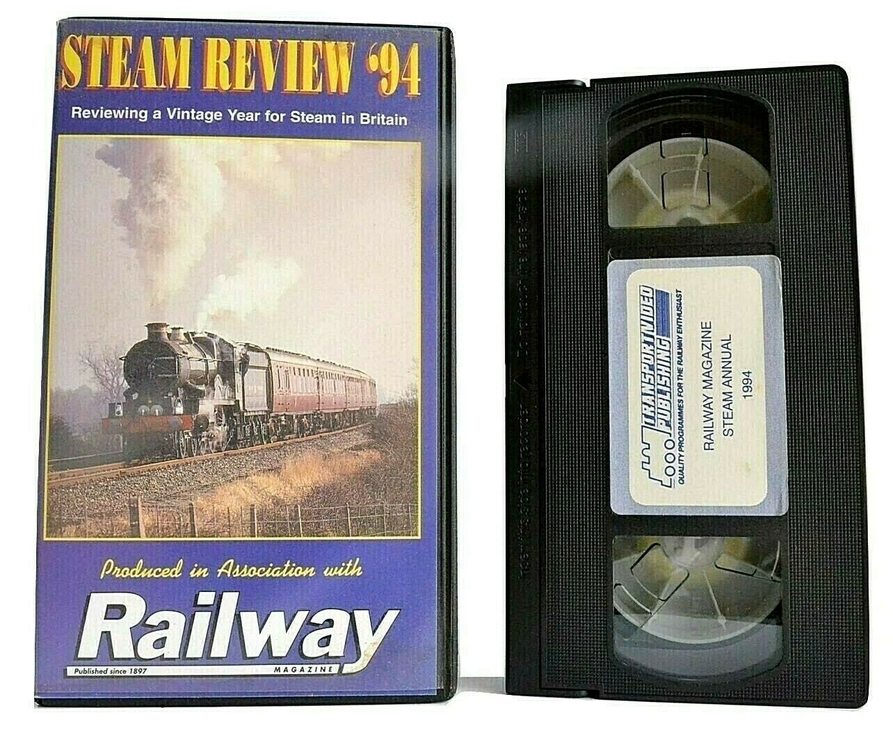 Steam Review '94 [Railway Magazine] -< Ted Parker >- Steam In Britain - Pal VHS-