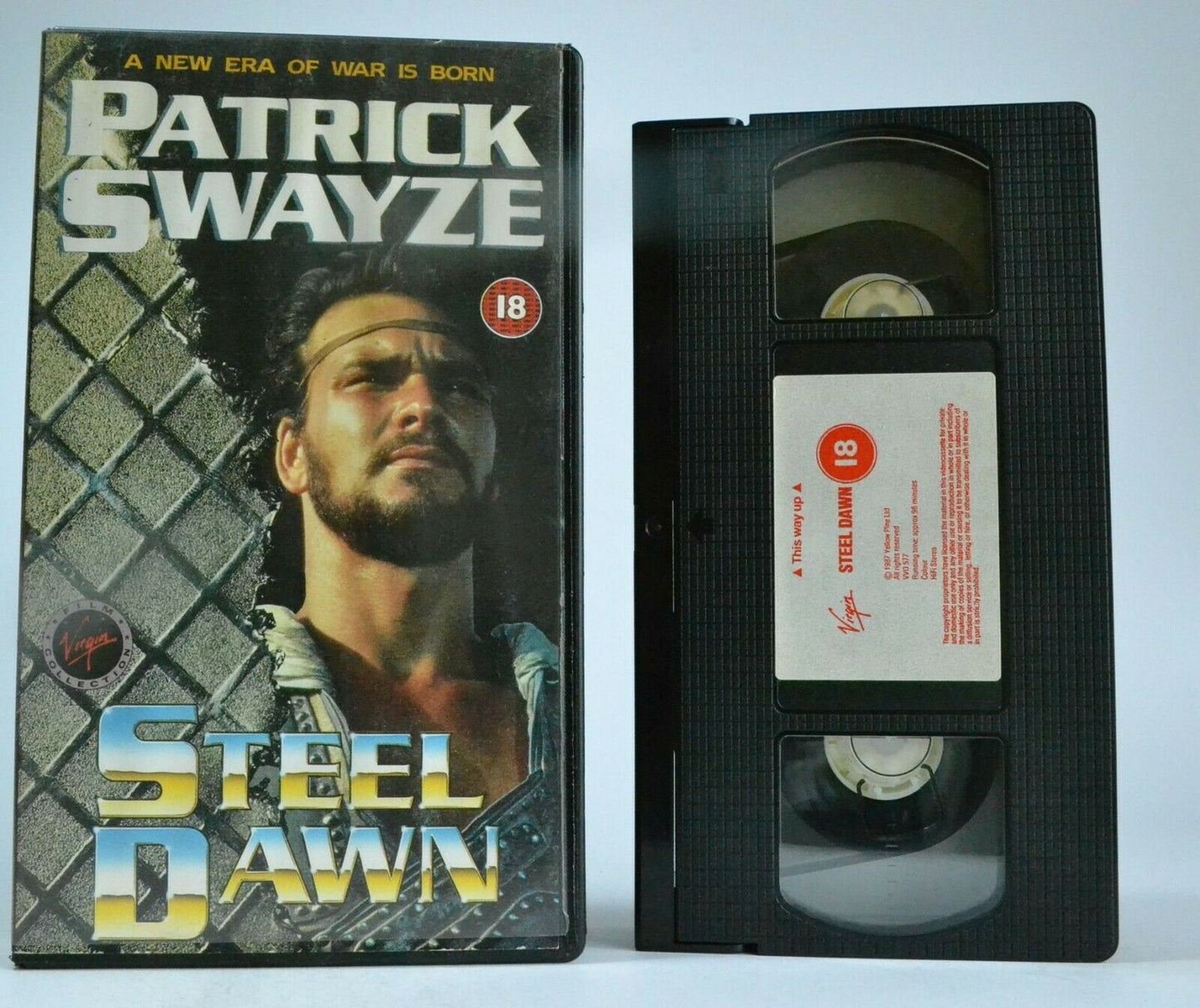 Steel Dawn (1987): "Mad Max" Movie Syle - Sci-Fi Action Virgin - P.Swayze - VHS-