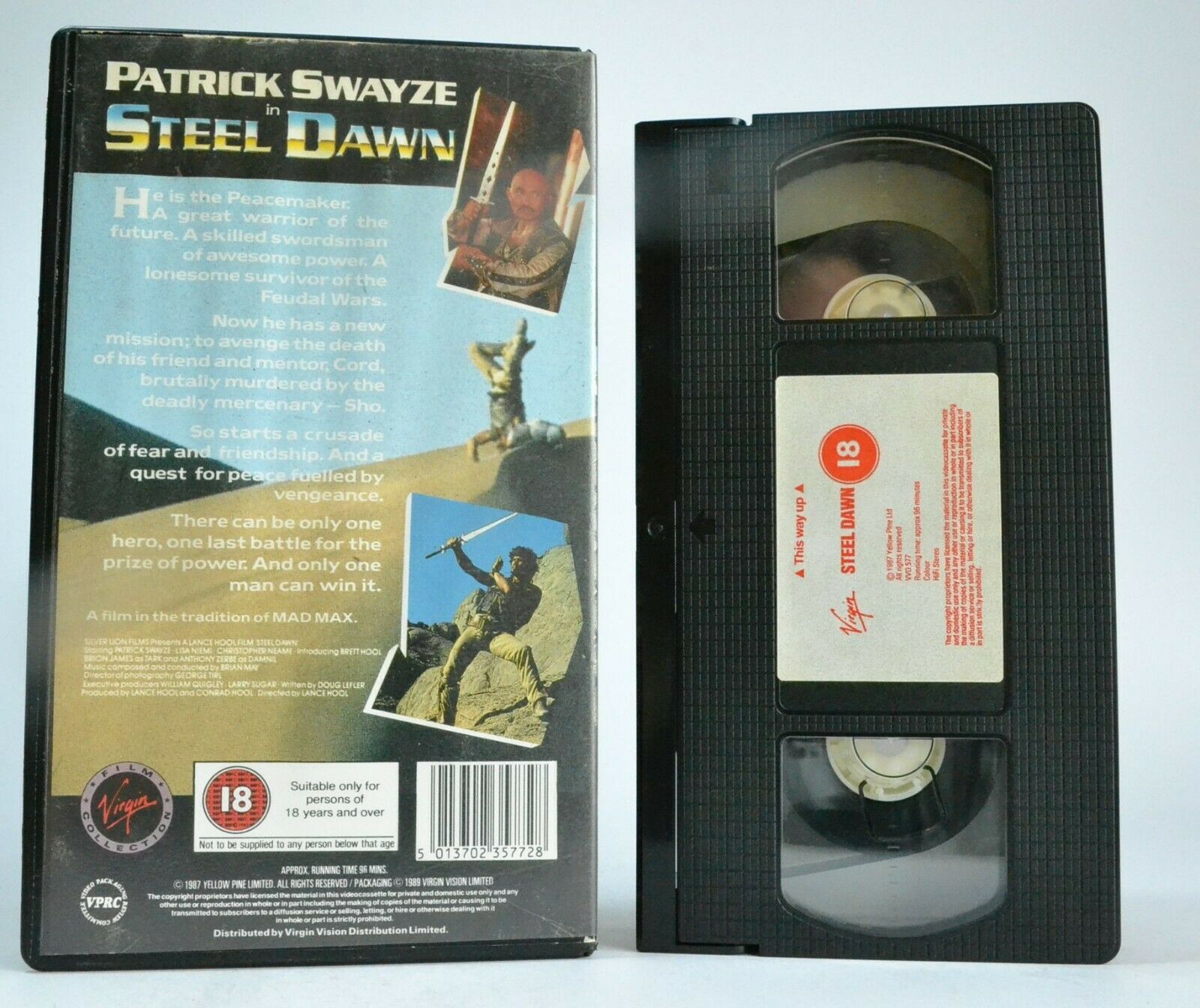 Steel Dawn (1987): "Mad Max" Movie Syle - Sci-Fi Action Virgin - P.Swayze - VHS-