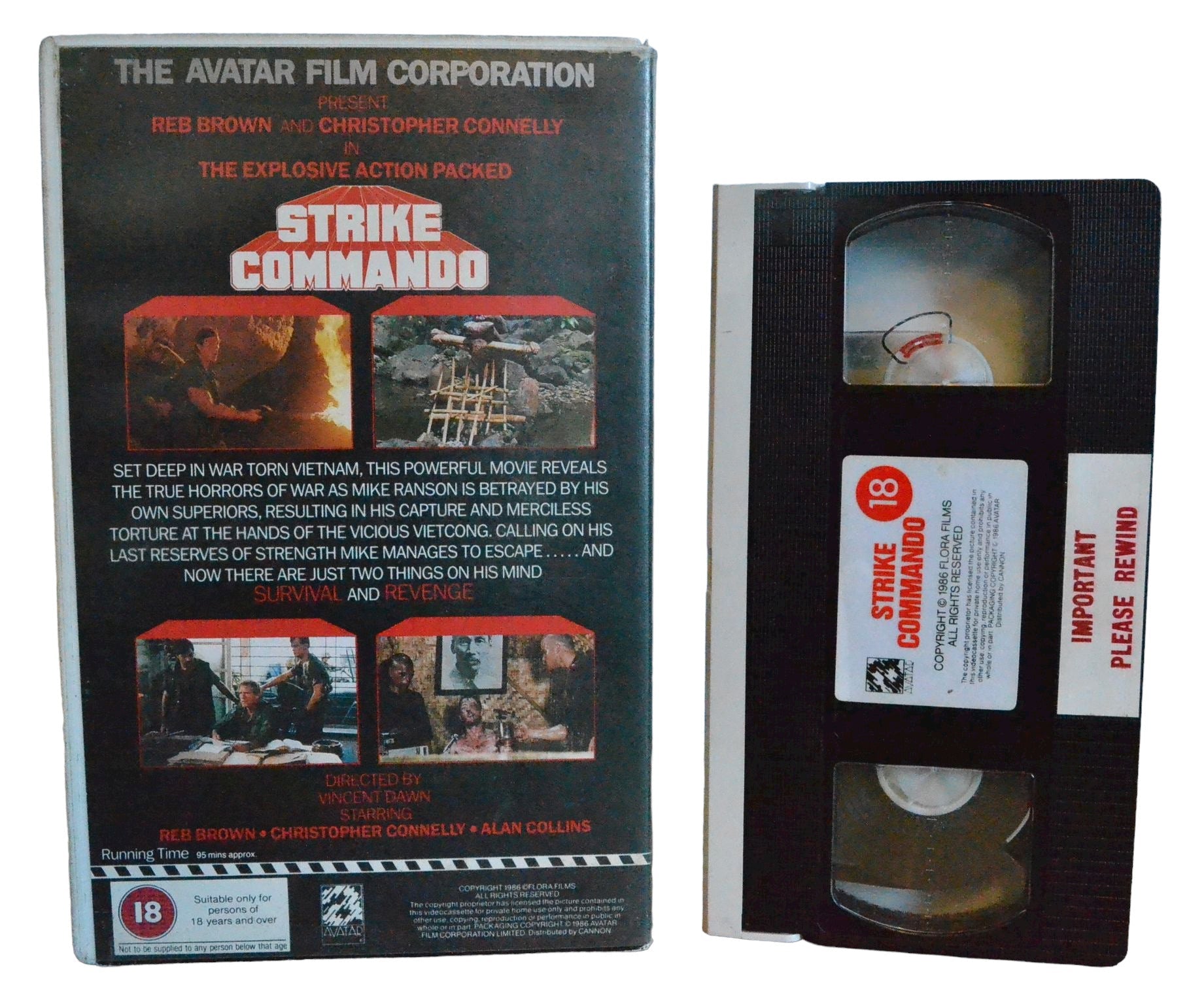 Strike Commando (The Ultimate Destruction Force) - Reb Brown - Avatar Film Corporation - Action - Large Box - Pal VHS-